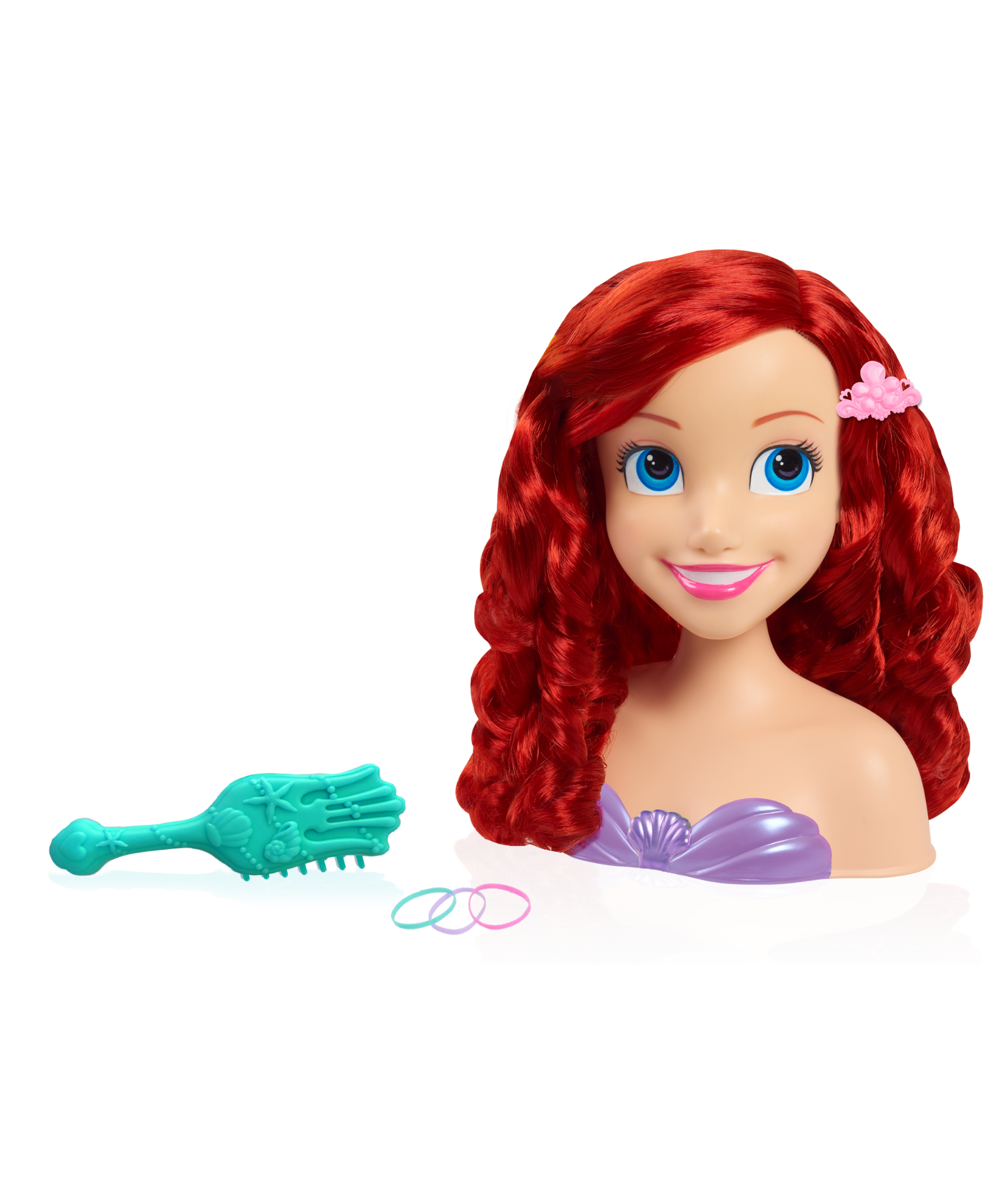 مجموعة لعب تظاهرية بشعر أحمر من ديزني برنسيس، مكونة من 7 قطع مع ملحقات، تتضمن أريل، مقاس 8 بوصات، لعبة لعب أدوار مرخصة رسميًا للأطفال من سن 3 سنوات فما فوق من جاست بلاي