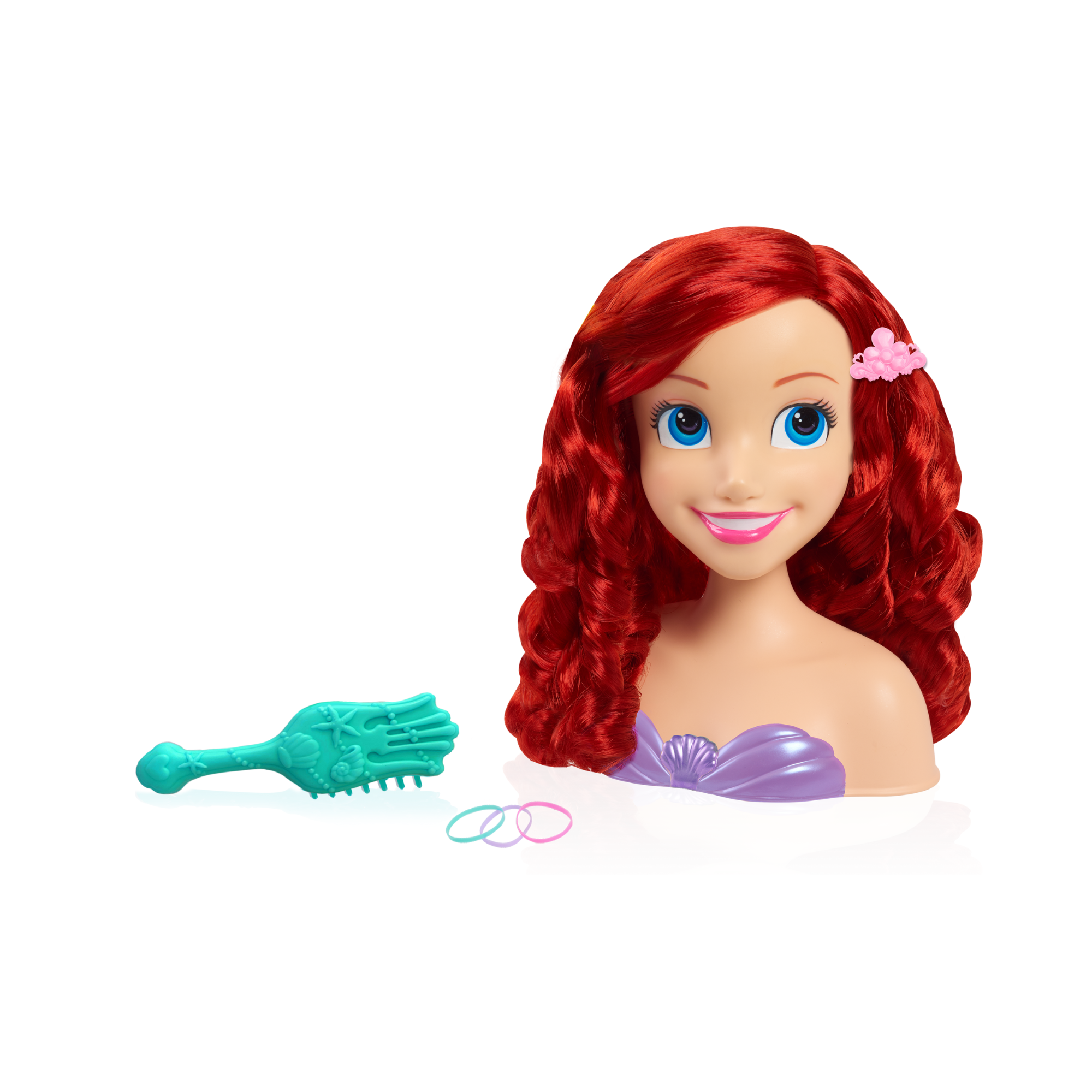 مجموعة لعب تظاهرية بشعر أحمر من ديزني برنسيس، مكونة من 7 قطع مع ملحقات، تتضمن أريل، مقاس 8 بوصات، لعبة لعب أدوار مرخصة رسميًا للأطفال من سن 3 سنوات فما فوق من جاست بلاي