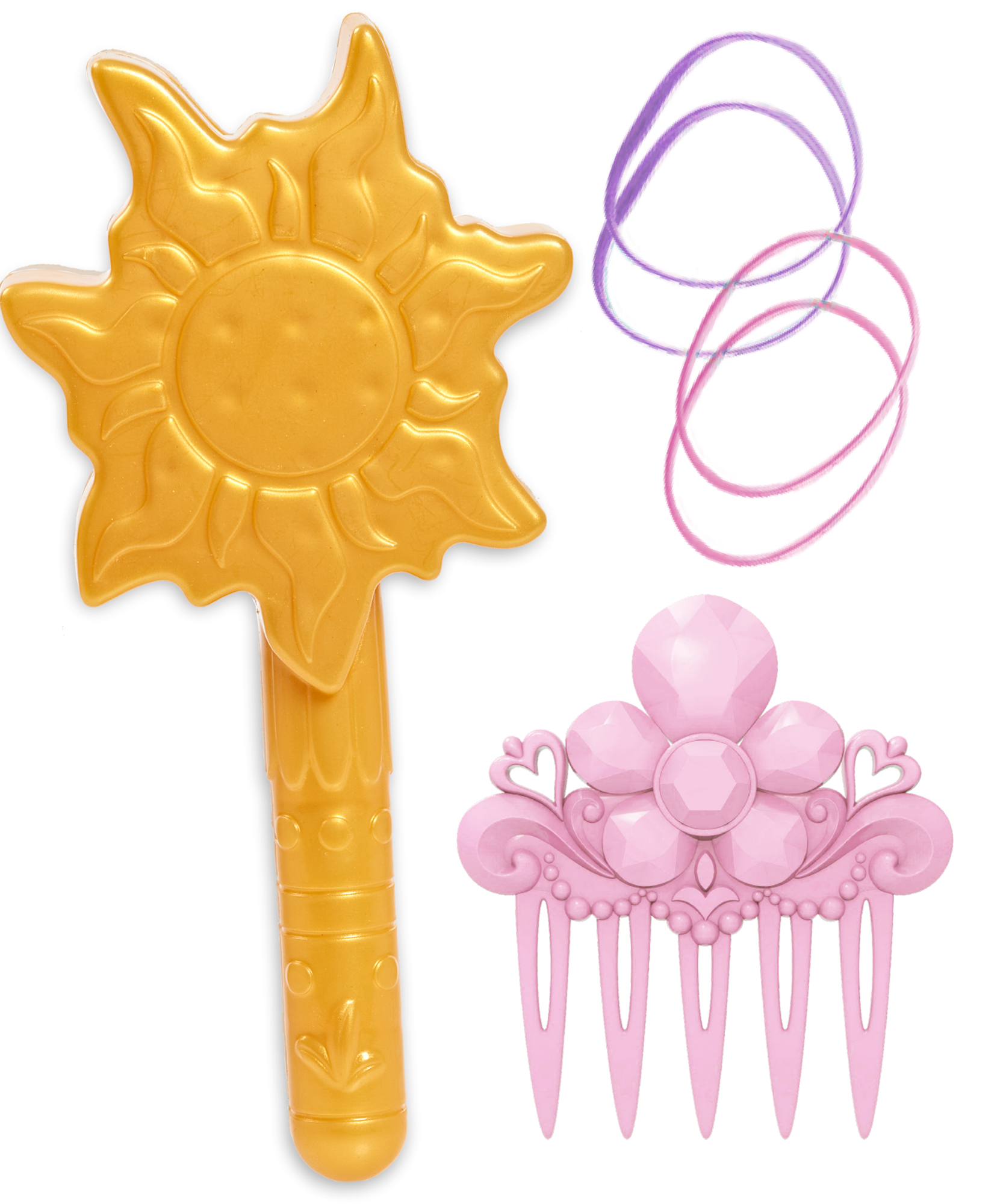 مجموعة لعب تظاهرية بشعر أشقر بطول 8 بوصات، مكونة من 7 قطع من رأس تصفيف الشعر المتشابك مع ملحقات رابونزل من ديزني برنسيس، لعبة لعب أدوار مرخصة رسميًا للأطفال من سن 3 سنوات فما فوق من جاست بلاي