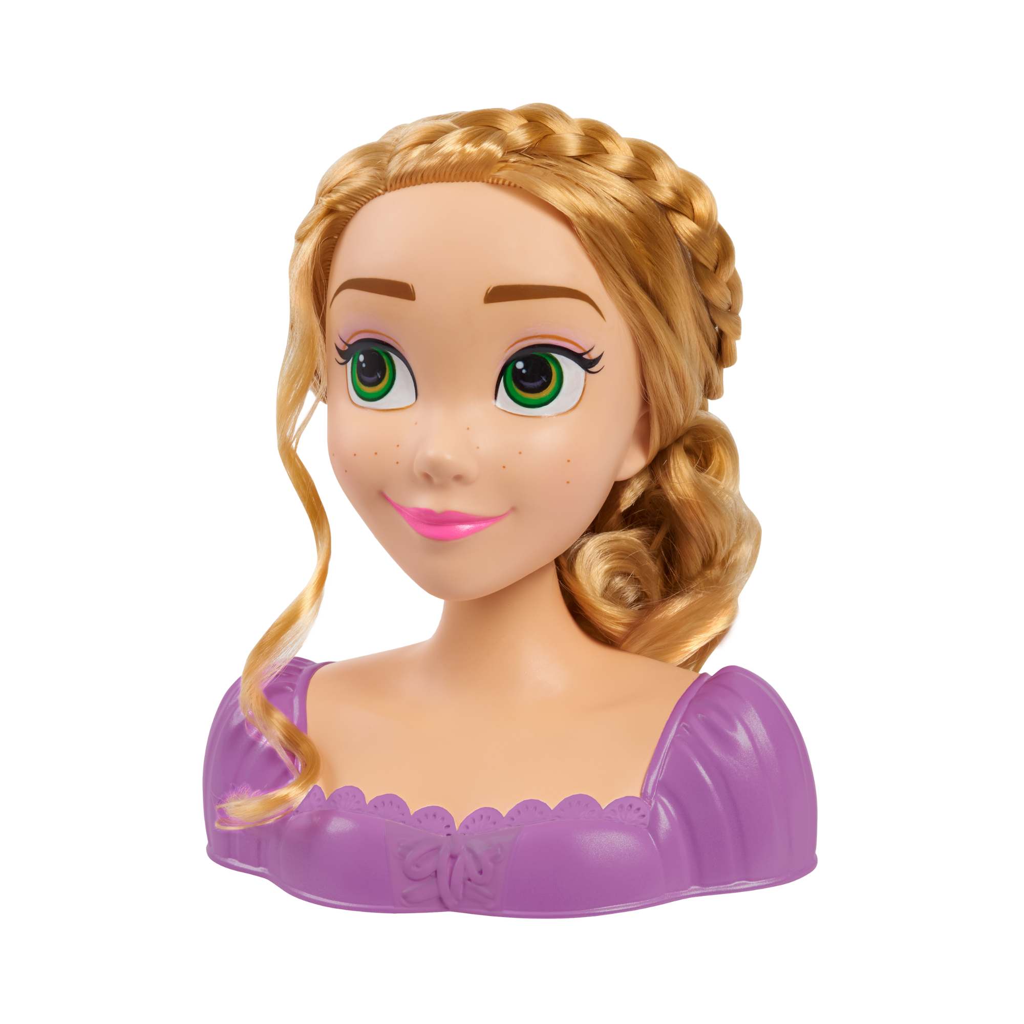 مجموعة لعب تظاهرية بشعر أشقر بطول 8 بوصات، مكونة من 7 قطع من رأس تصفيف الشعر المتشابك مع ملحقات رابونزل من ديزني برنسيس، لعبة لعب أدوار مرخصة رسميًا للأطفال من سن 3 سنوات فما فوق من جاست بلاي