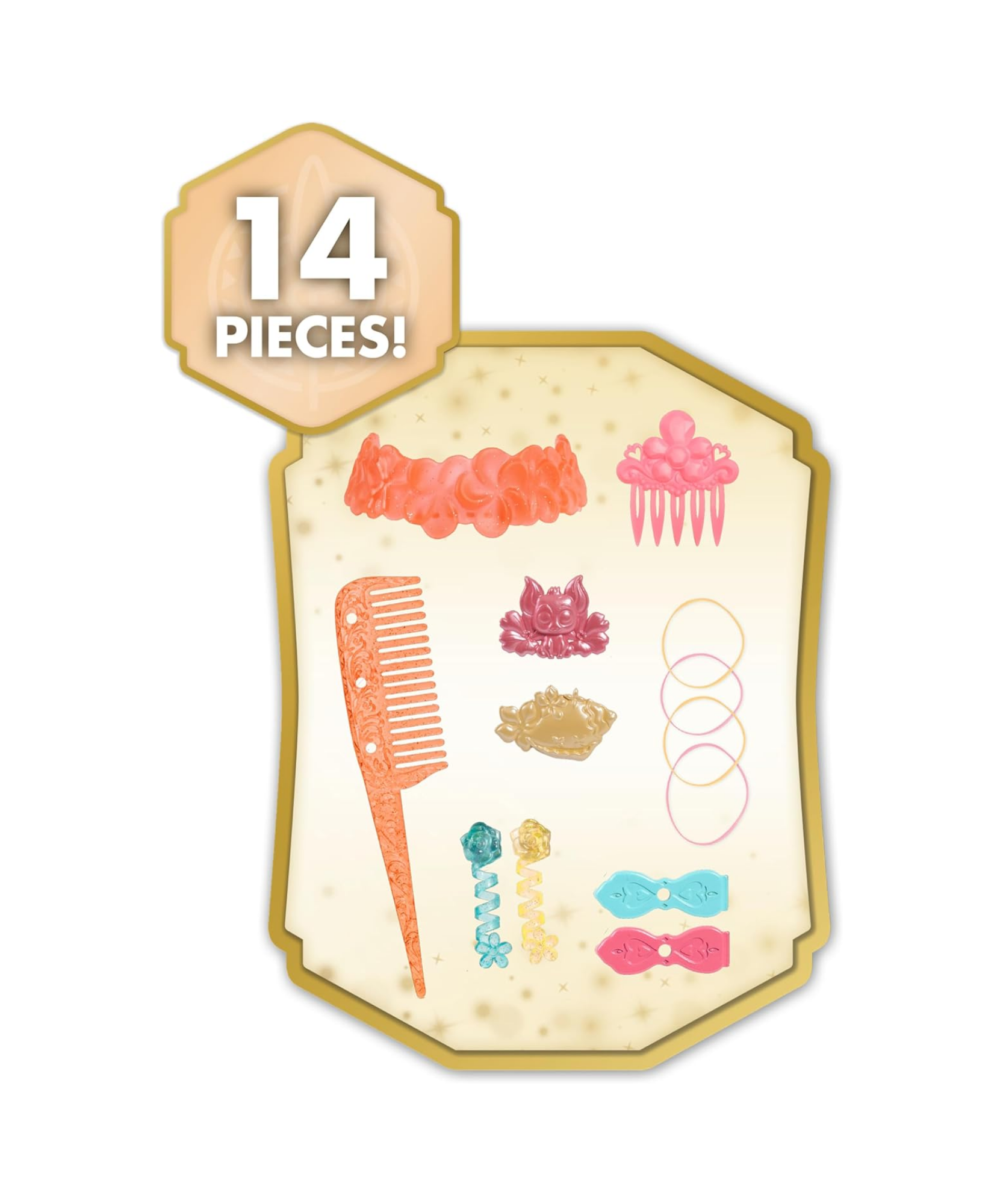 مجموعة لعب تظاهرية بشعر بني من ديزني برنسيس، مكونة من 14 قطعة مع ملحقات، تتميز بموانا، مقاس 8 بوصات، لعبة لعب أدوار مرخصة رسميًا للأطفال من سن 3 سنوات فما فوق من جاست بلاي