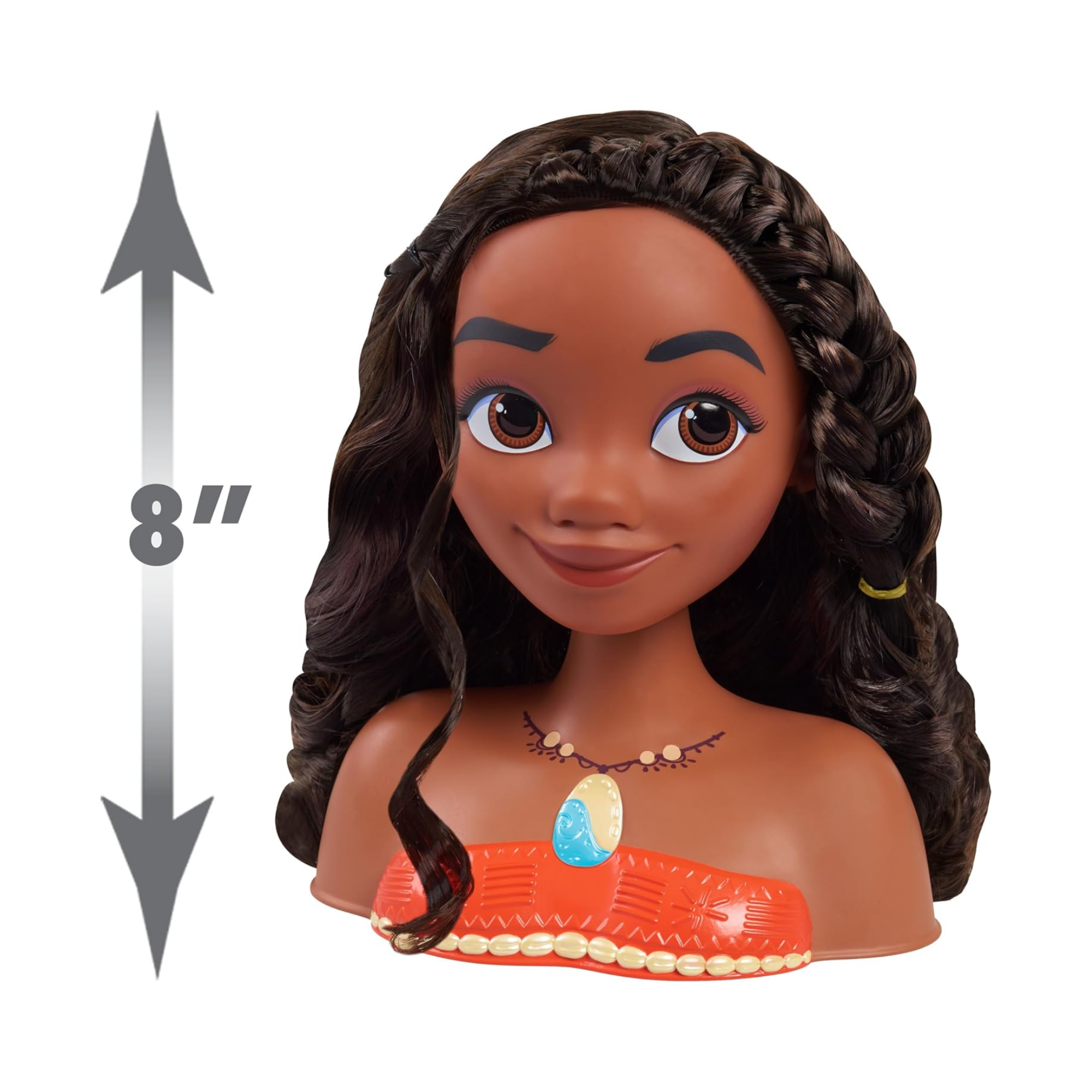 مجموعة لعب تظاهرية بشعر بني من ديزني برنسيس، مكونة من 14 قطعة مع ملحقات، تتميز بموانا، مقاس 8 بوصات، لعبة لعب أدوار مرخصة رسميًا للأطفال من سن 3 سنوات فما فوق من جاست بلاي