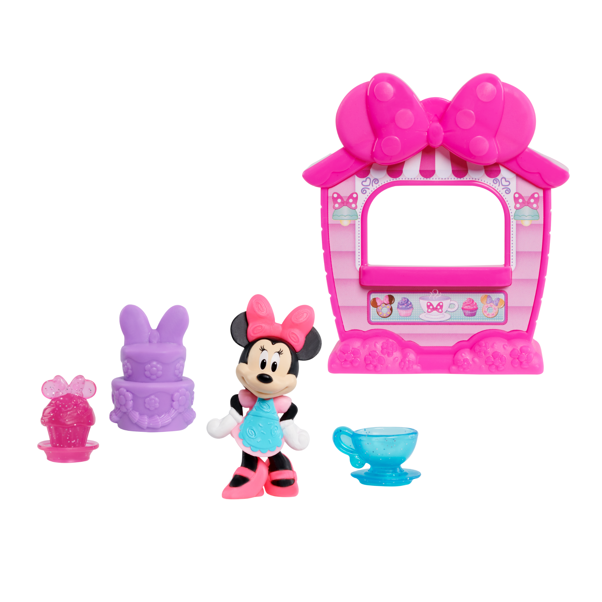 Disney Minnie Mouse Sweet Treats Playset, Collectible Figure Set, 5-Piece Toy Figurines Preschool Pretend Play Toy, Officially Licensed Kids Toy for Ages 3 & Up by Just Play