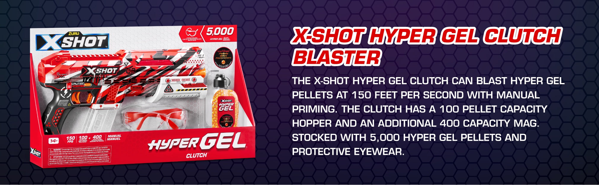 X Shot Hyper Gel Small Blaster 5000 Gellets, Gel Blaster Toy Gun for Boys, Age 14+
