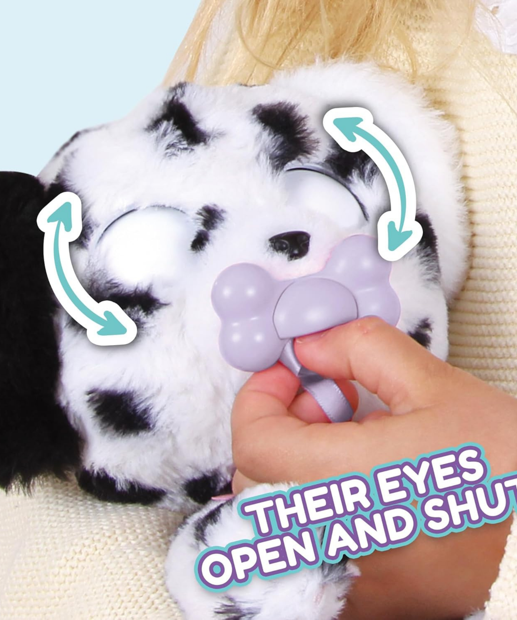 جراء النوم من بيبي باوز، دالماتيان، لعبة جرو تفاعلية من القطيفة مقاس 8.5 بوصة مع حقيبة حمل، لعبة تظاهر للأطفال مع مؤثرات صوتية، مناسبة للأولاد والبنات من سن 18 شهرًا فما فوق