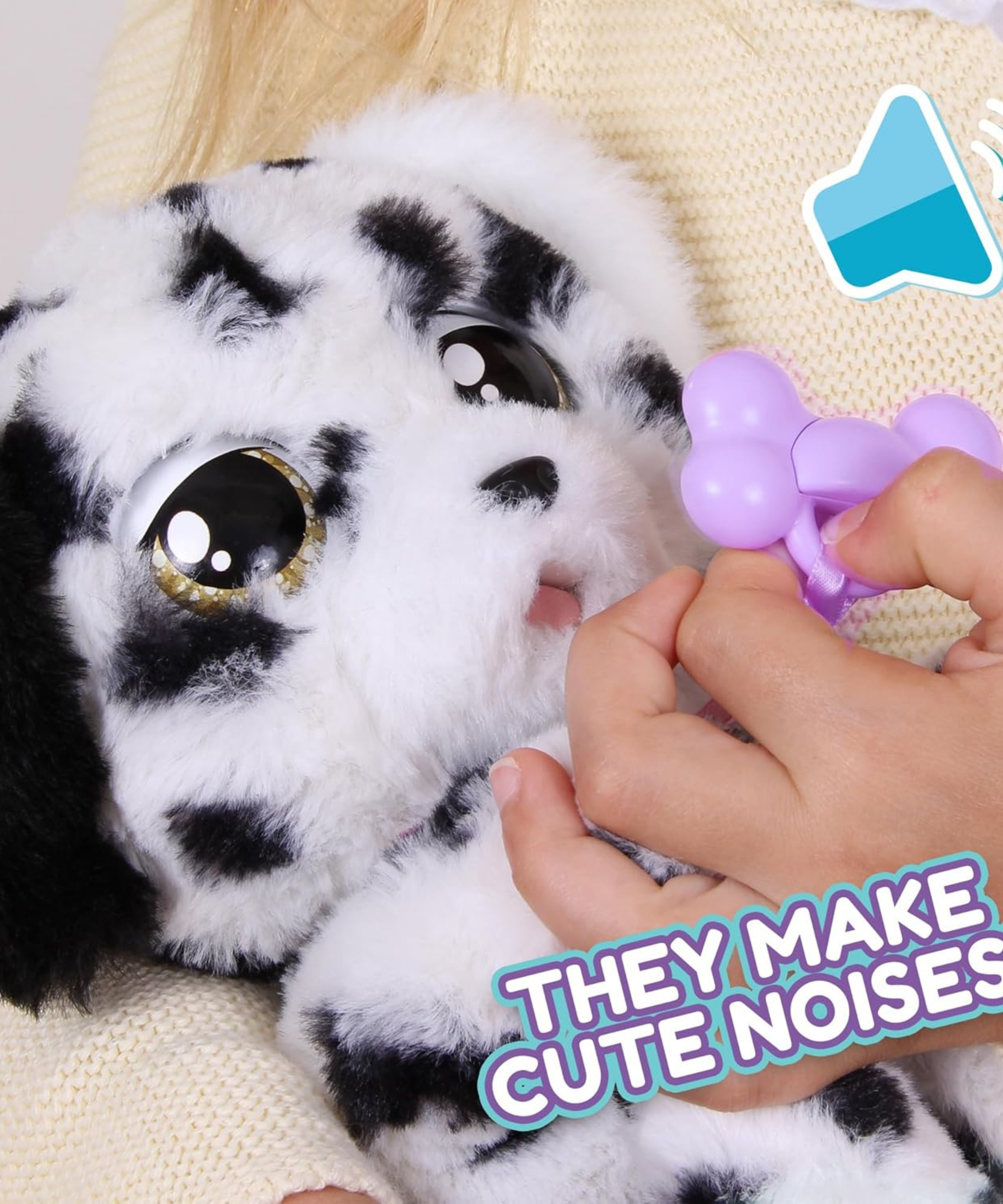 جراء النوم من بيبي باوز، دالماتيان، لعبة جرو تفاعلية من القطيفة مقاس 8.5 بوصة مع حقيبة حمل، لعبة تظاهر للأطفال مع مؤثرات صوتية، مناسبة للأولاد والبنات من سن 18 شهرًا فما فوق