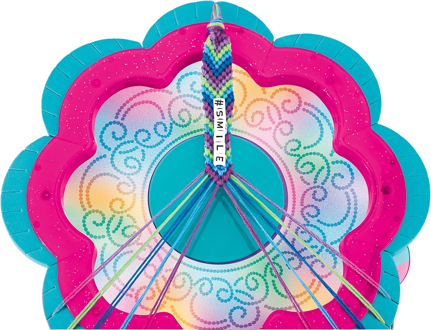 Shimmer N Sparkle 2-in-1 Spin & Bead Friendship Bracelet Maker, Multicolour, DIY Jewelry Kit, Beaded & Friendship Styles, Girls Craft Toy, Ages 8+