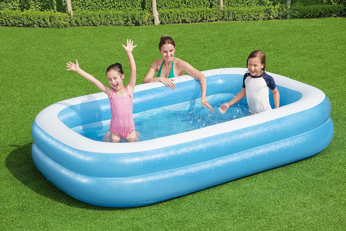 Bestway 8'7" x 69" x 20"/2.62m x 1.75m x 51cm Blue Rectangular Pool