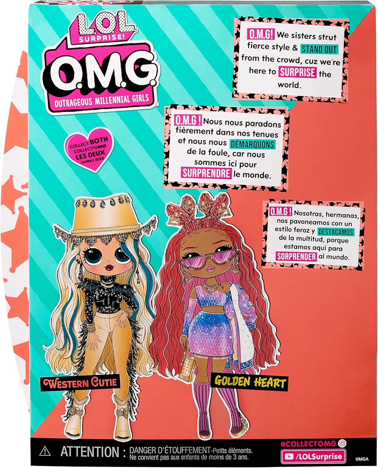 L.O.L. Surprise! O.M.G. Western Cutie Fashion Doll, 10-Inch Posable Doll with Removable Outfit, Cowgirl Hat, Boots, and Accessories, Gift for Girls Ages 4+