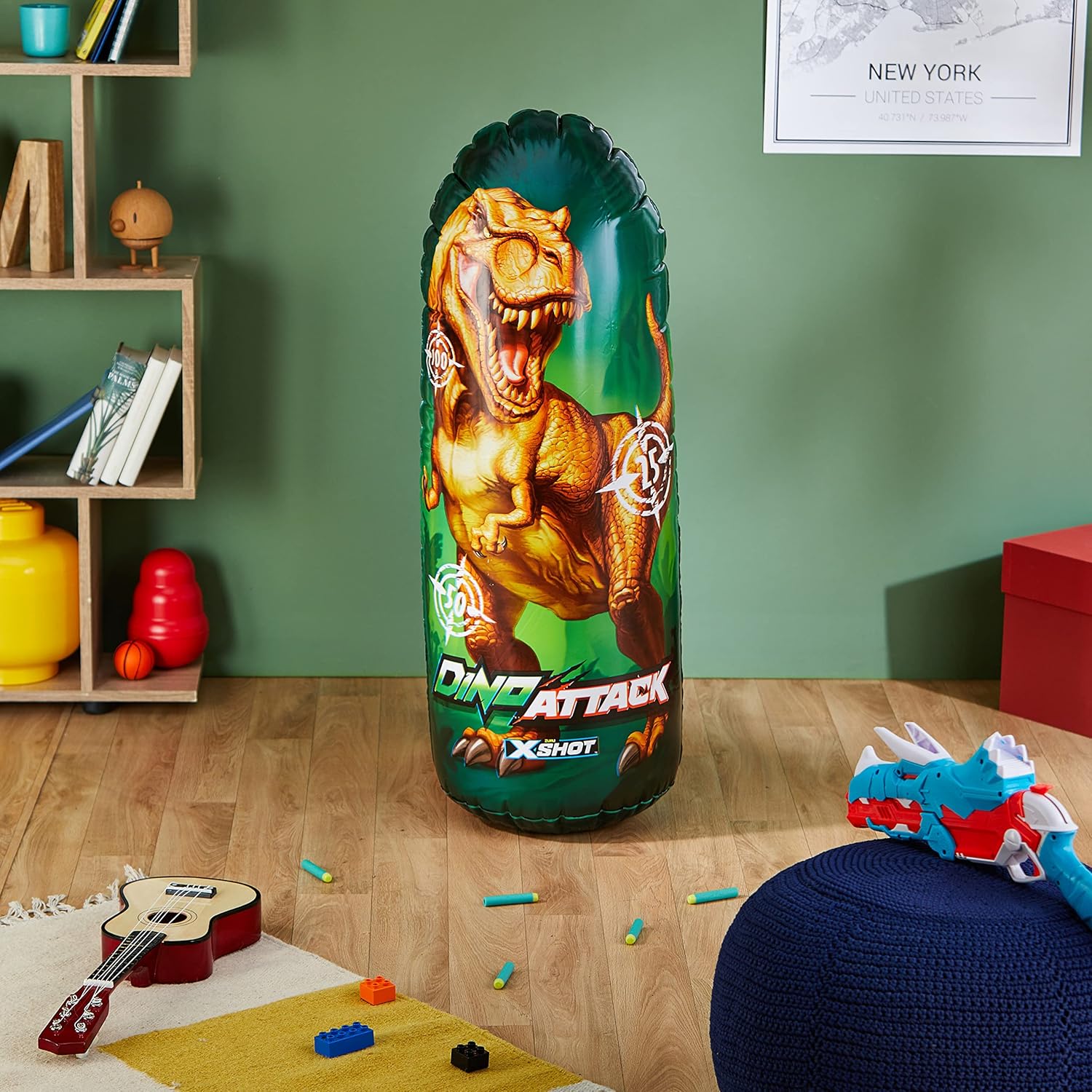 هدف قابل للنفخ من إكس شوت، بطول متر واحد/3 أقدام، مصنوع من إسفنج تي ريكس، متعدد الألوان، زورو، مناسب للأنشطة الخارجية، للتدريب على الرماية، للأطفال والمراهقين، 4862