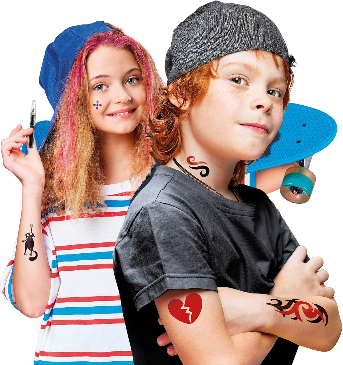 Clementoni - 61544 - Science & Play Fun - Tattoo Art - Tattoo Kit For Kids, Educational And Scientific Toys, Gift For Kids Age 8, English version - Made In Italy