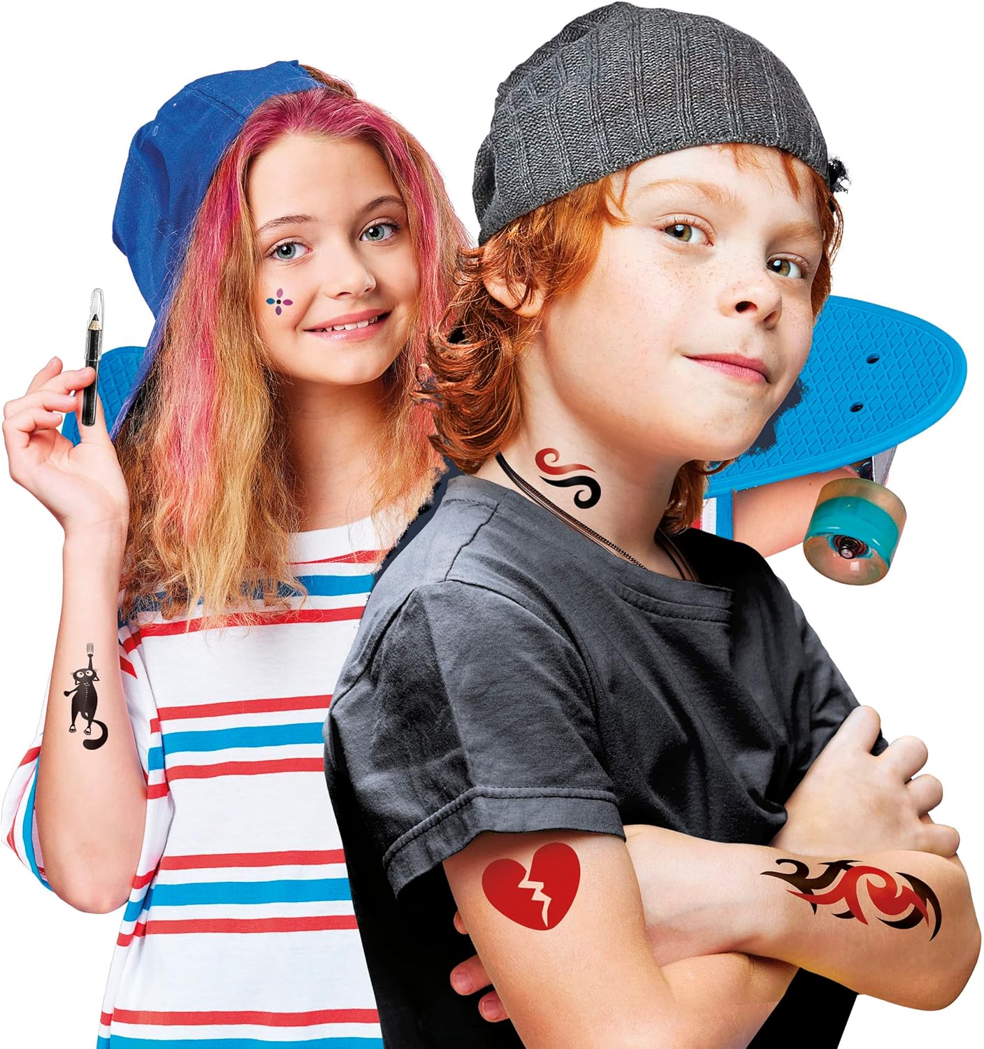 Clementoni - 61544 - Science & Play Fun - Tattoo Art - Tattoo Kit For Kids, Educational And Scientific Toys, Gift For Kids Age 8, English version - Made In Italy