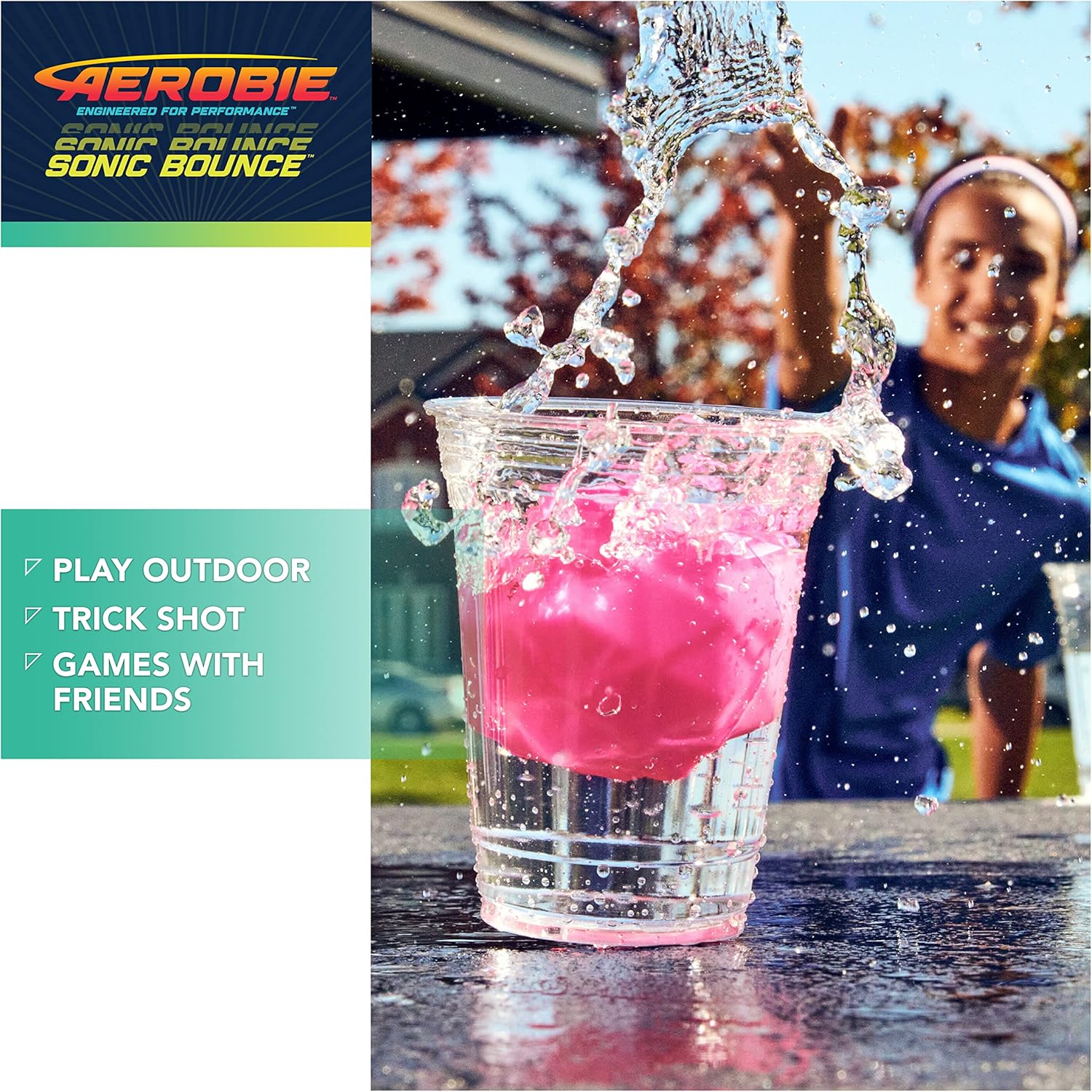 مجموعة Aerobie Sonic Bounce Pro من 3 قطع، لعبة أقراص طائرة خارجية، لعبة رياضية للأطفال والكبار، مصنوعة من البلاستيك المتين، مناسبة للأطفال من سن 8 سنوات فما فوق، مناسبة للعب النشط والمرح في الفناء الخلفي