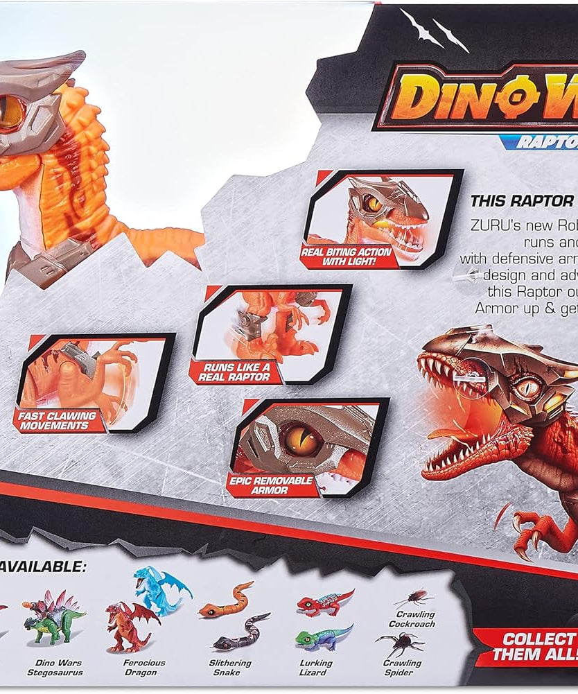 زورو روبو ألايف، سلسلة حروب الديناصورات الأولى، لعبة ديناصور رابتور، 23 سم، ديناصور آلي تفاعلي، حركات واقعية، فكين زئيريين ومُقاطعين، لعبة أطفال متينة، 3 سنوات فأكثر