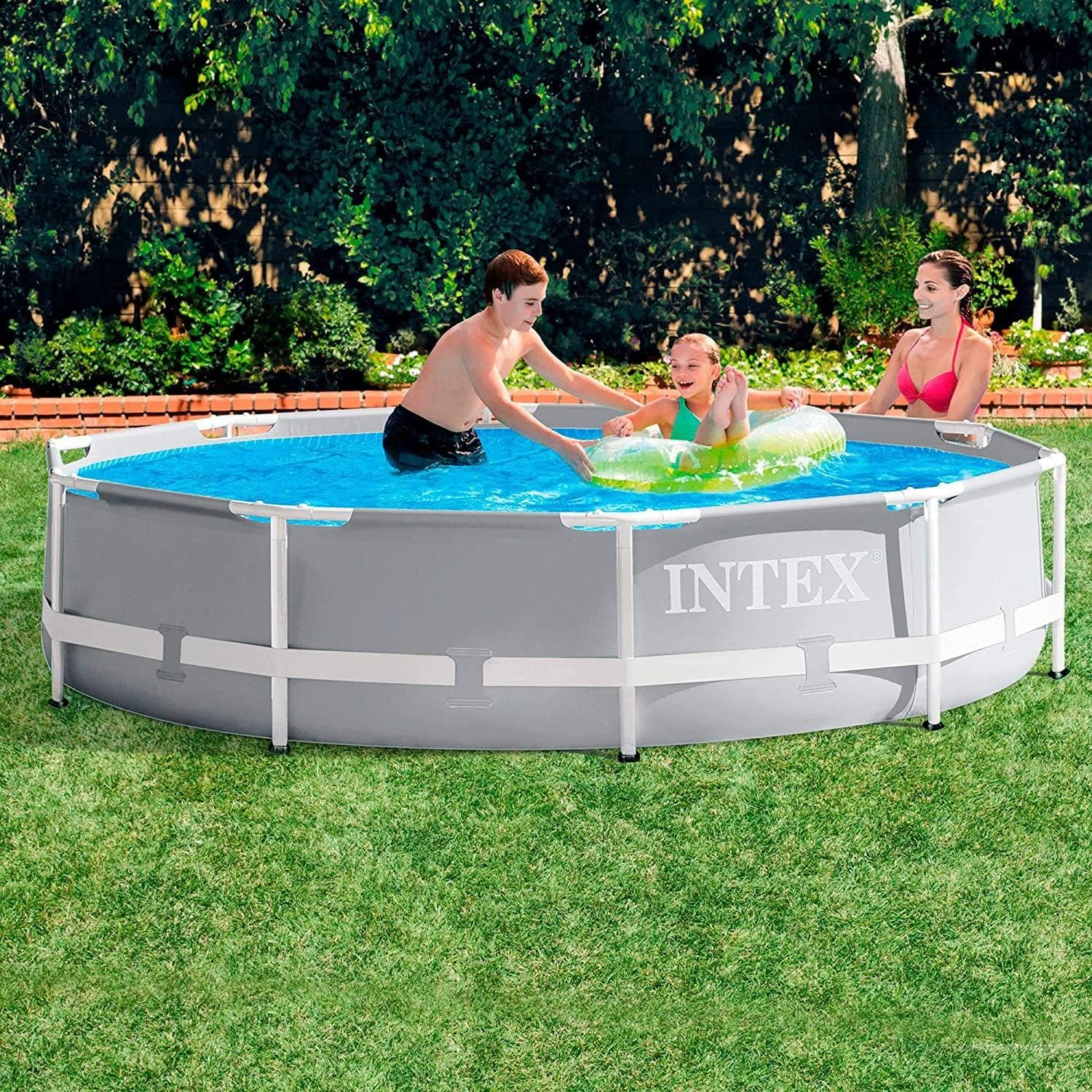 Intex 10Ft X 30In Prism Frame Pool Set, Grey, 26702Uk