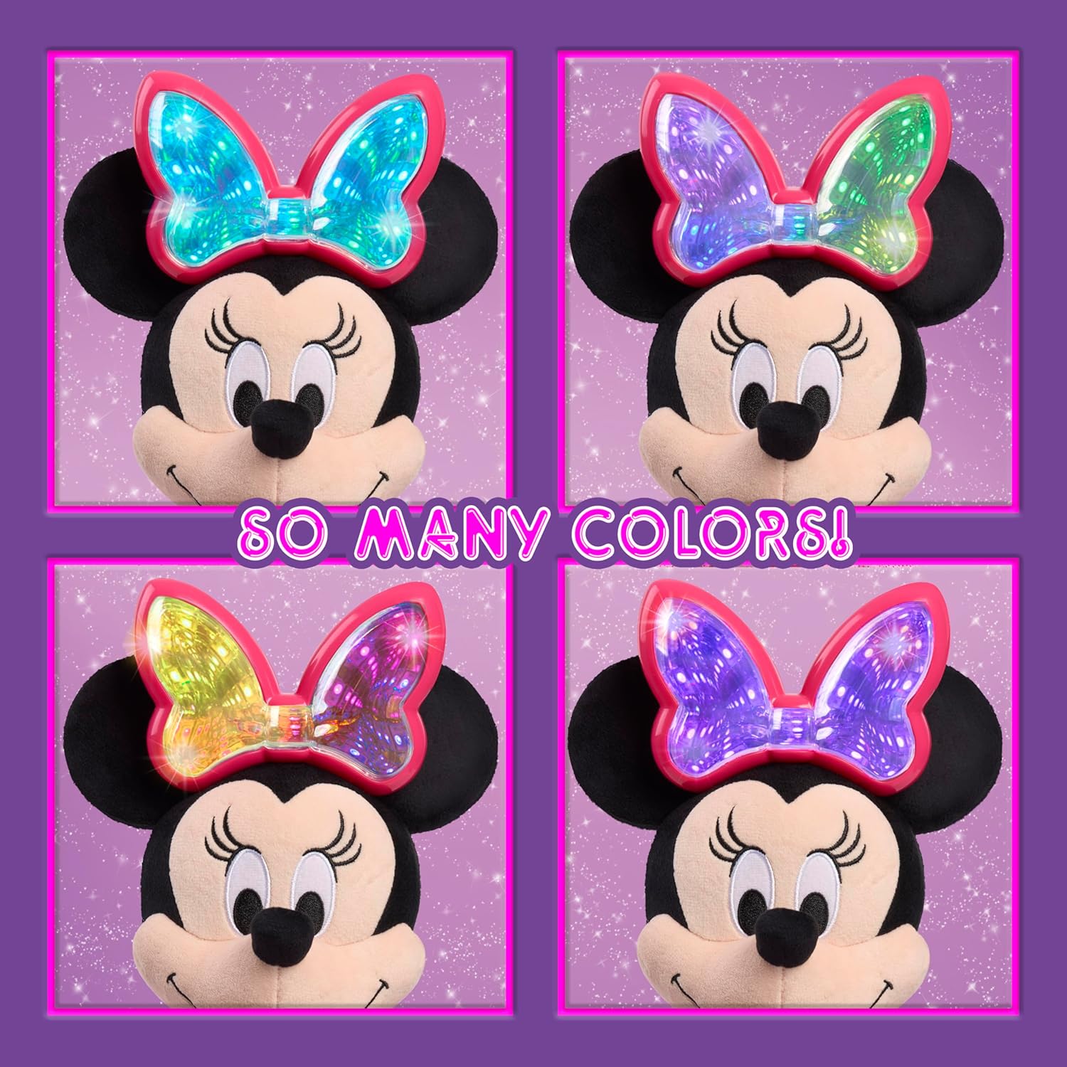 Just Play Minnie Mouse Colorfinity Feature Plush, Kids Toys for Ages 3 Up