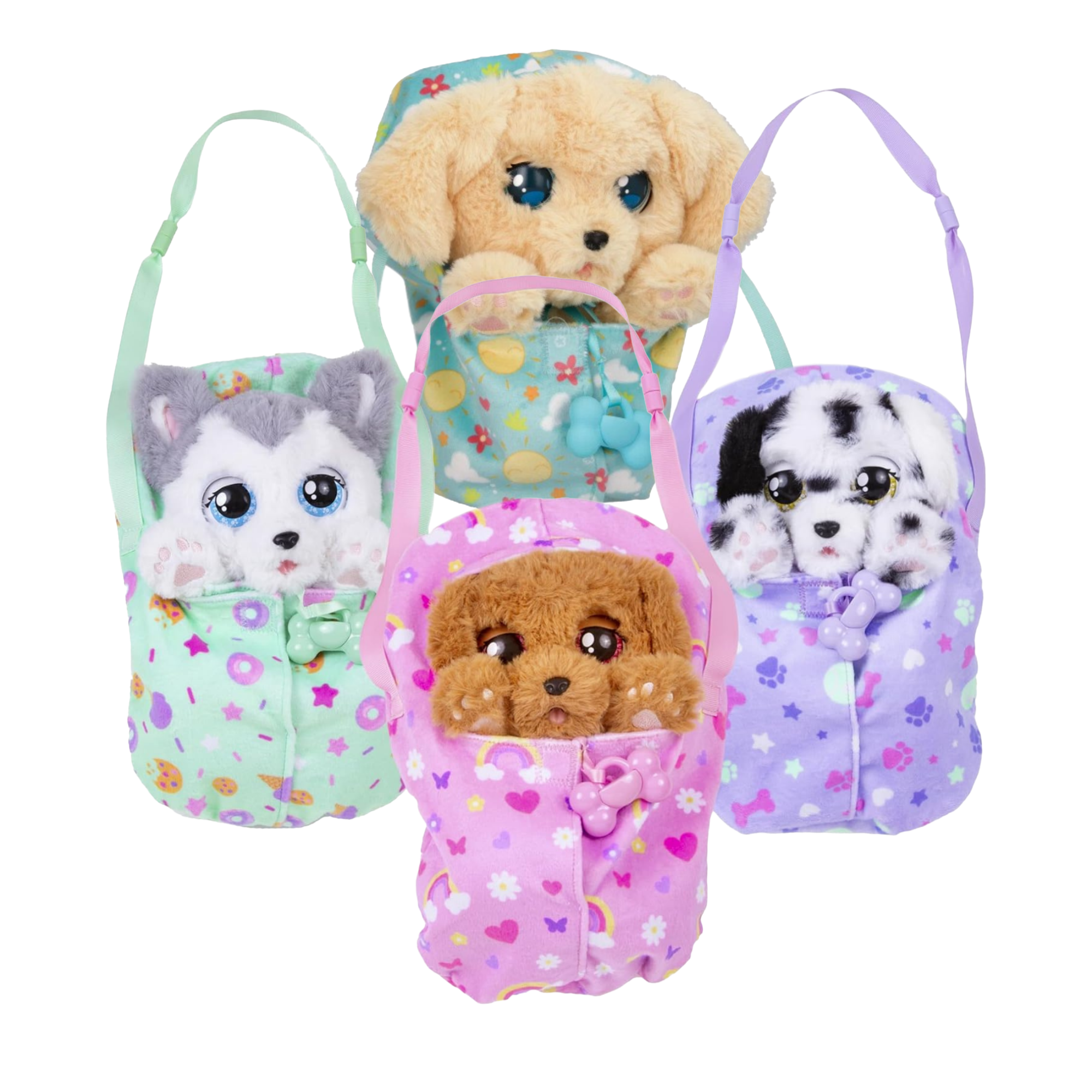 جراء النوم من بيبي باوز، لابرادور، لعبة جرو تفاعلية من القطيفة مقاس 9.5 بوصة مع حقيبة حمل، لعبة تظاهر للأطفال مع مؤثرات صوتية، مناسبة للأولاد والبنات من سن 3 سنوات فما فوق