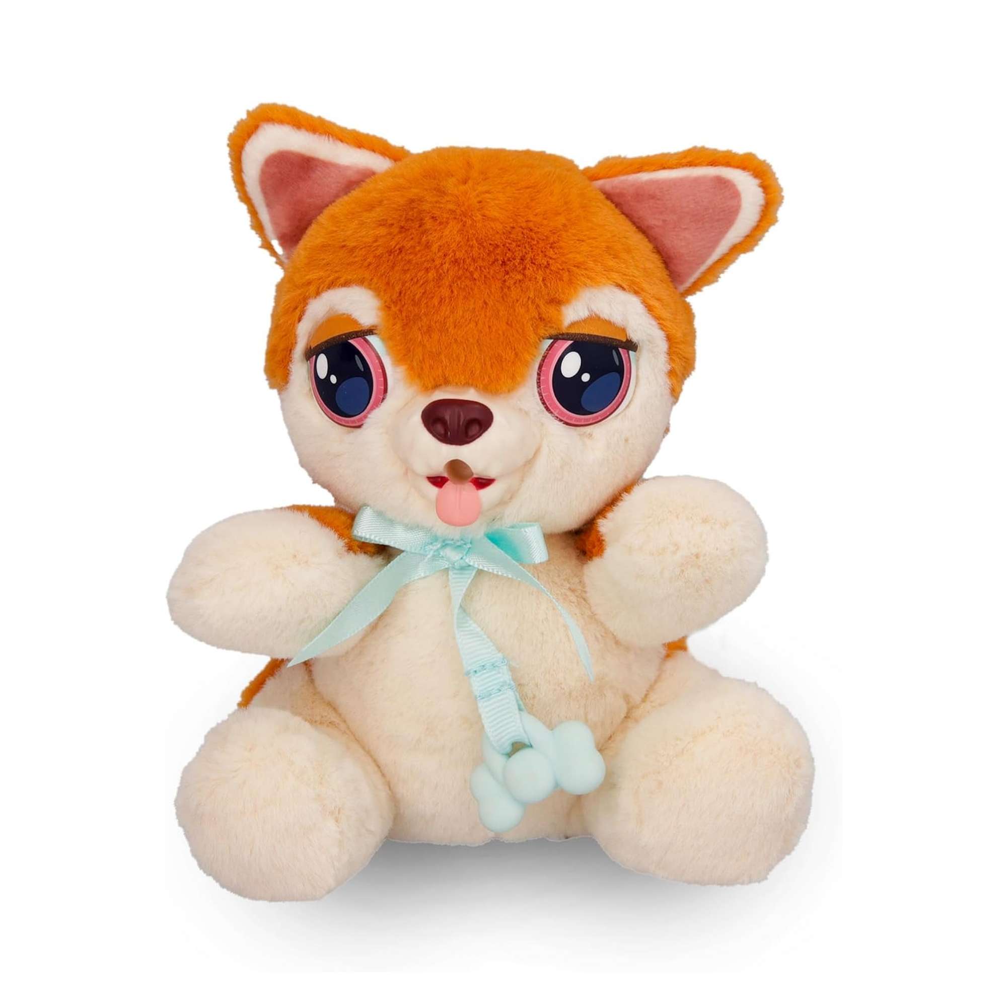 جراء صغيرة من بيبي باوز، شيبا إينو، لعبة جرو تفاعلية من القطيفة مقاس 5 بوصات مع حقيبة حمل، لعبة تظاهر للأطفال مع مؤثرات صوتية، مناسبة للأولاد والبنات من سن 3 سنوات فما فوق