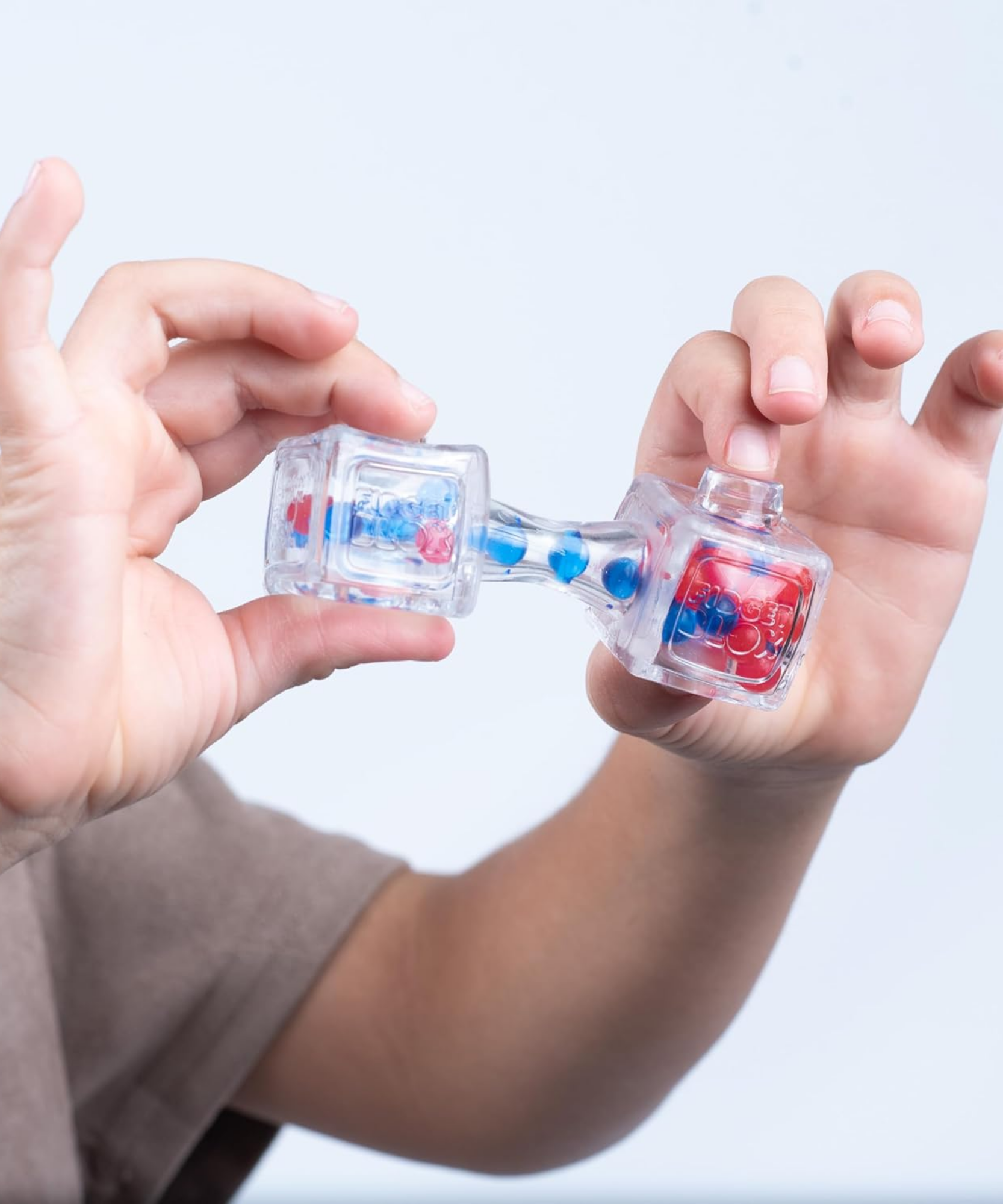 لعبة فيدجيت بلوكس من جالوت، لعبة فيدجيت حسية مركزة على الصوت، لعبة مكتبية لتخفيف التوتر والقلق، خرز أحمر وأزرق، للبالغين والأطفال