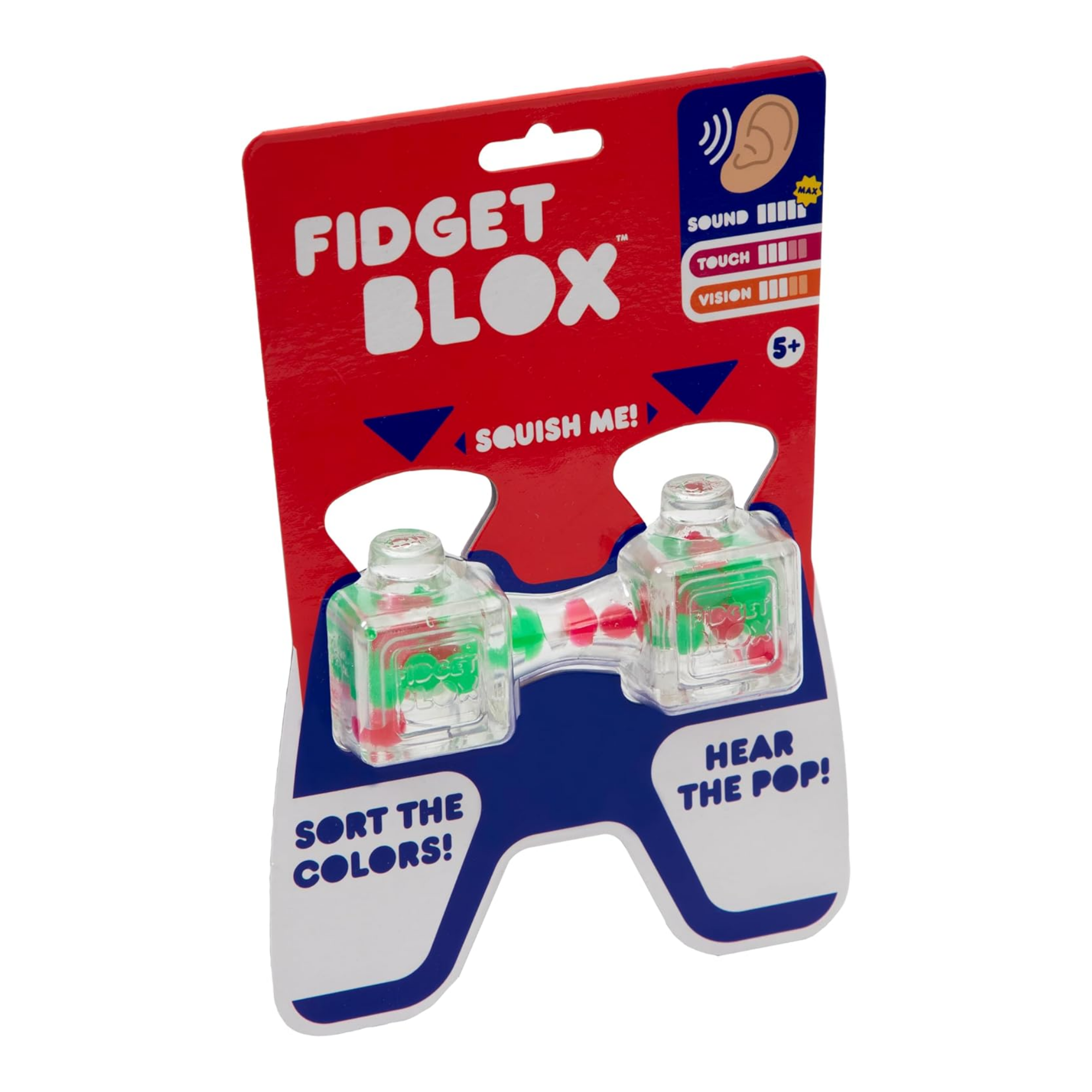 لعبة فيدجيت بلوكس من جالوت، لعبة فيدجيت حسية مركزة على الصوت، لعبة مكتبية لتخفيف التوتر والقلق، للبالغين والأطفال، خرز أحمر وأخضر