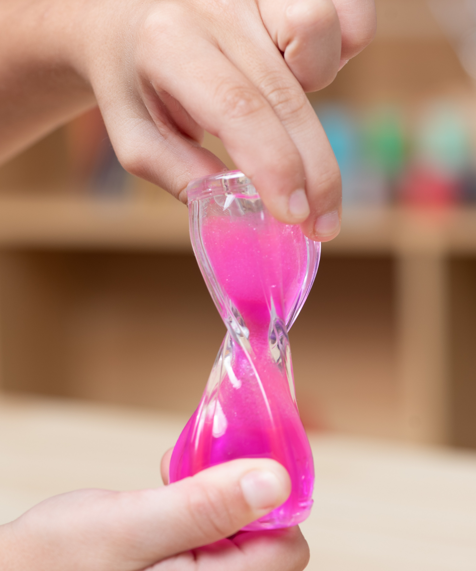 لعبة فيدجيت بلوكس من جالوت، لعبة فيدجيت حسية مركزة على الرؤية، مصنوعة من سائل وملون، لتخفيف القلق والتوتر، لعبة مكتبية مهدئة للبالغين والأطفال، لون وردي