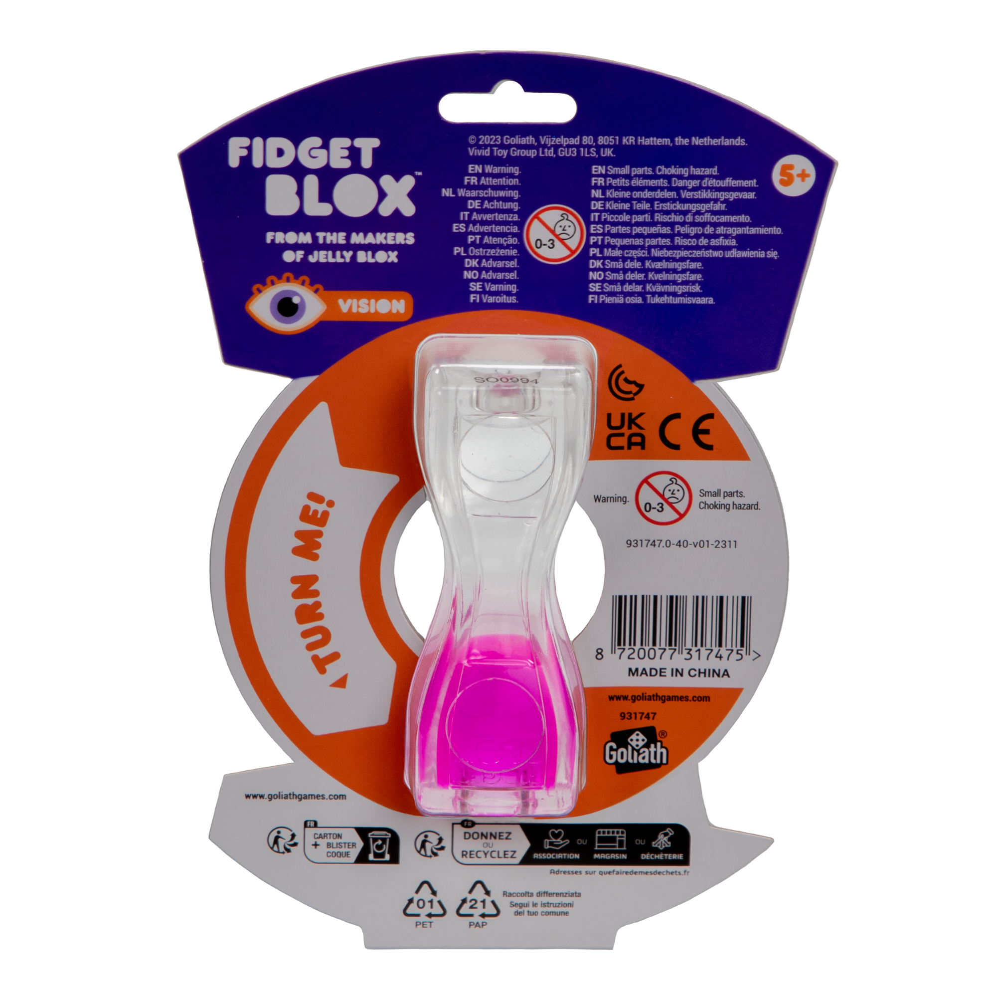 لعبة فيدجيت بلوكس من جالوت، لعبة فيدجيت حسية مركزة على الرؤية، مصنوعة من سائل وملون، لتخفيف القلق والتوتر، لعبة مكتبية مهدئة للبالغين والأطفال، لون وردي