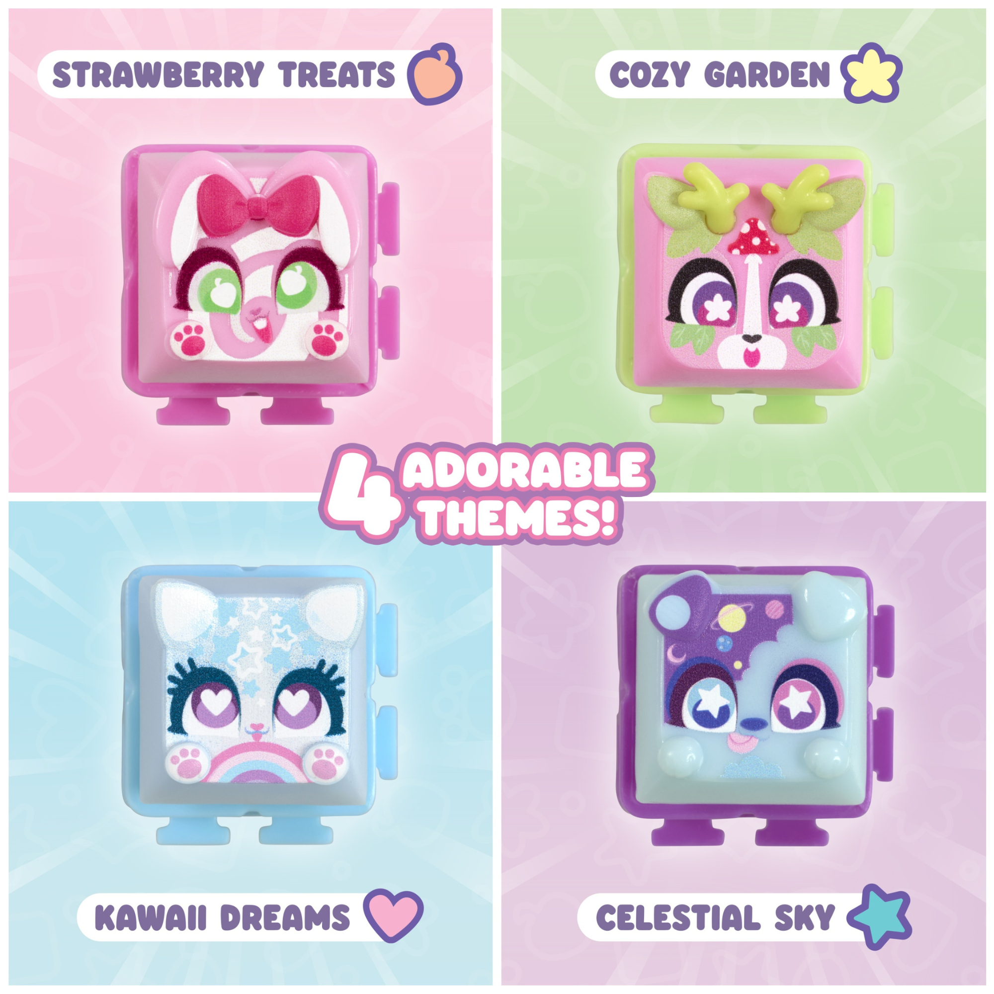 Clickeez Twin Pack, Cute Collectible Keyboard Key Caps, Fidget Toy for Kids 6+