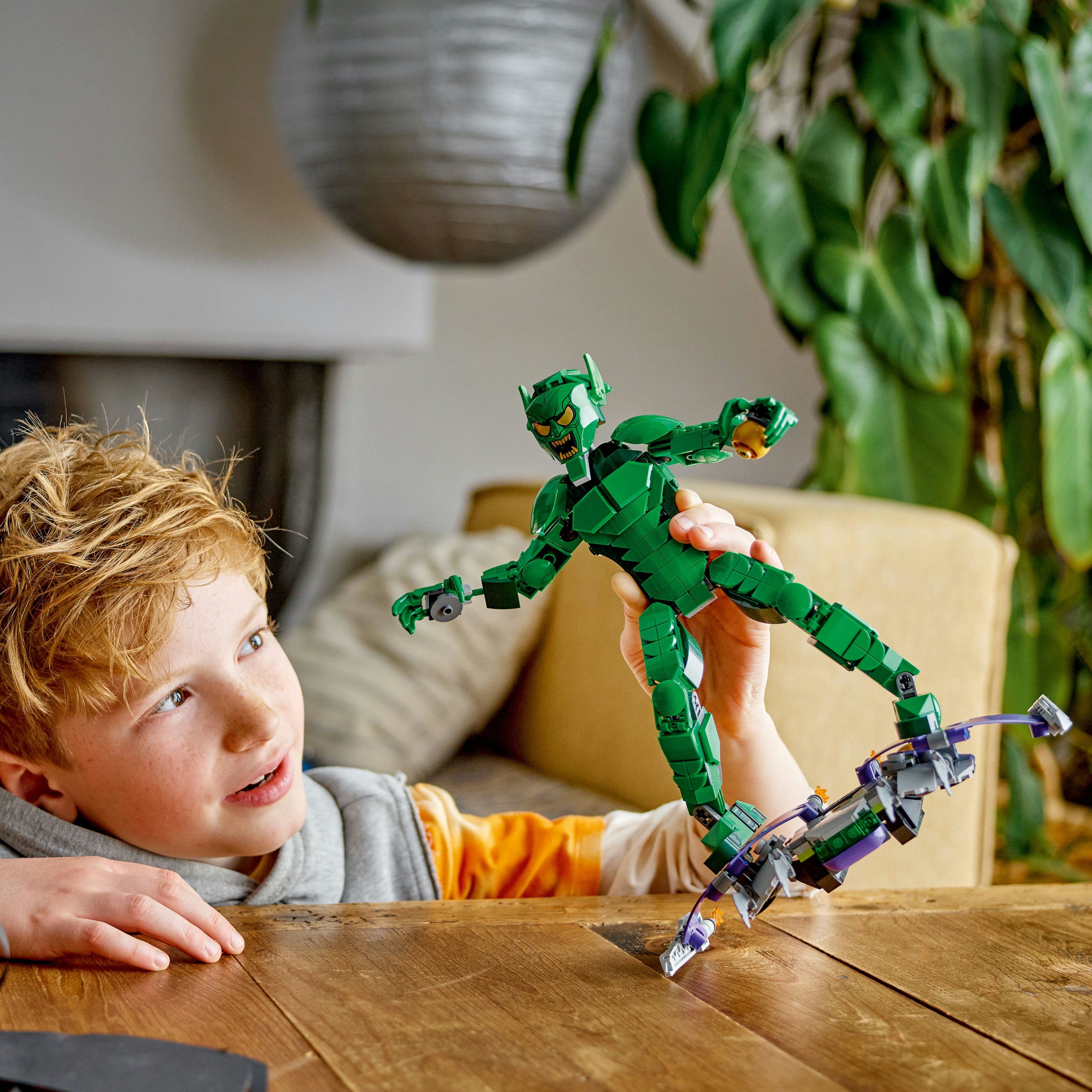 LEGO Marvel 76284 Green Goblin Construction Figure V29 for Boys 8+ Poseable Super Villain Action Building Toy