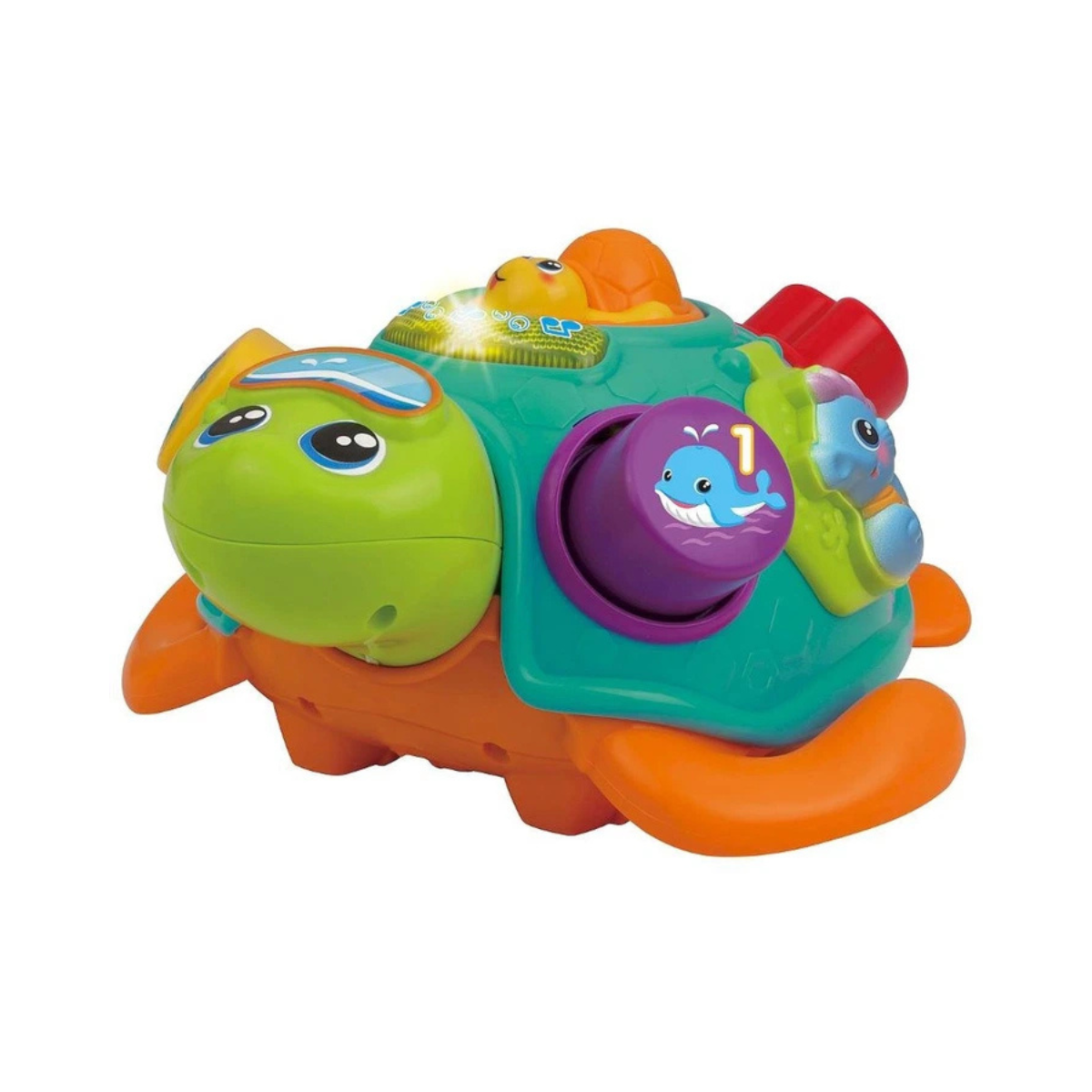 Winfun Tadzio Turtle Interactive Toy, Shape Sorter, Pull-Along Educational Toy for Toddlers, Light and Music, Ages 6 Months+