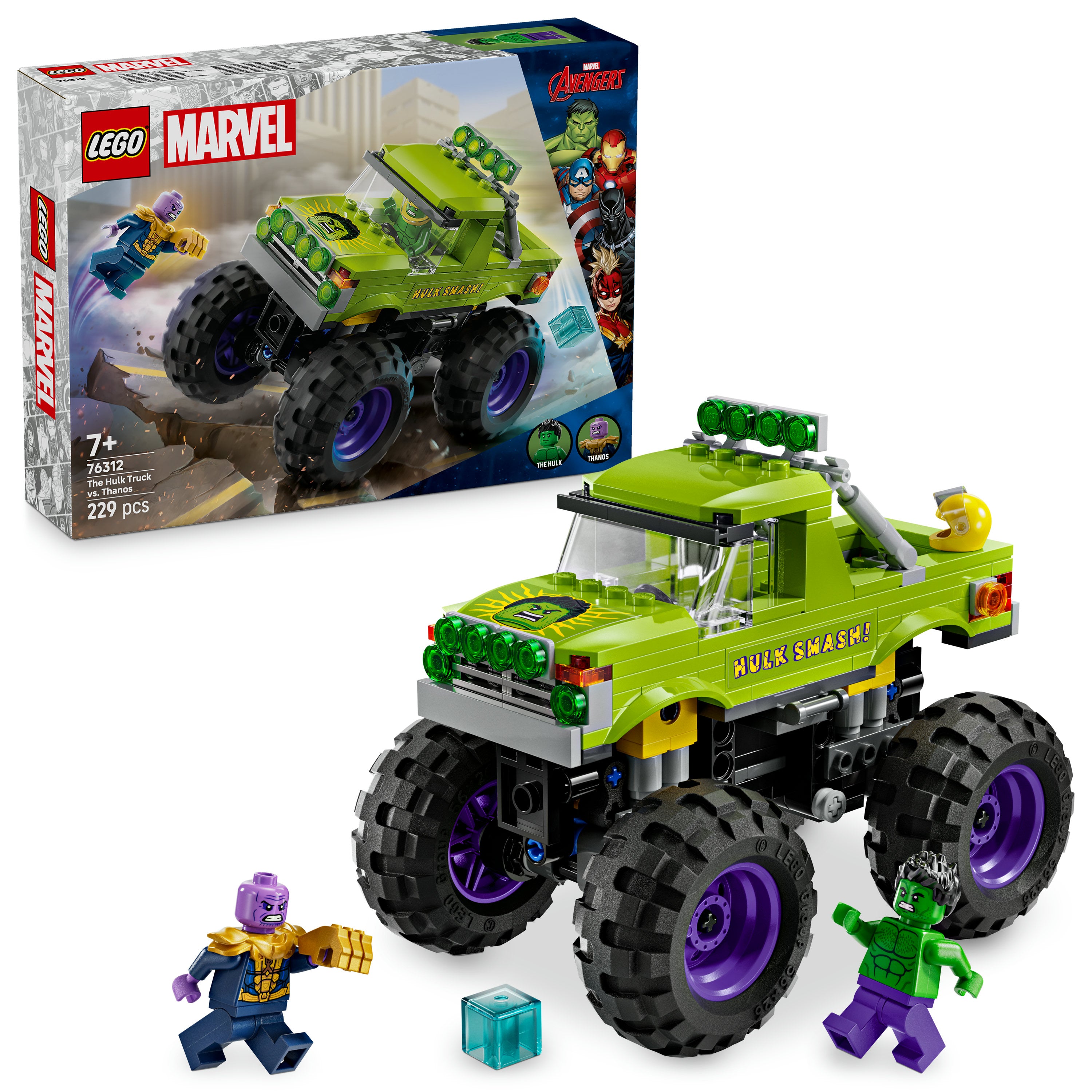 LEGO Super Heroes 76312 The Hulk Truck vs Thanos V29 Building Toy for Kids 7+