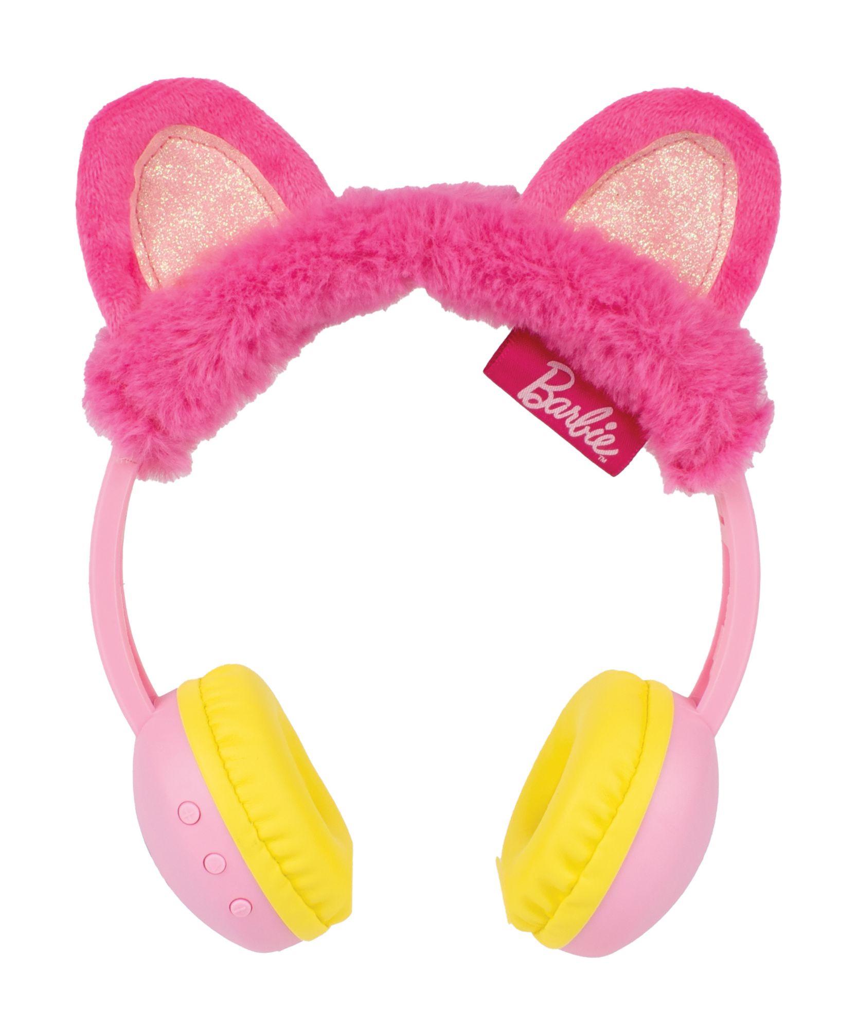 سماعات أذن سينكو كرييشنز باربي اللاسلكية القابلة للتعديل للتحكم في مستوى الصوت للأطفال، مزودة بميكروفون مدمج، وأدوات تحكم في مستوى الصوت، ومقبس صوت 3.5 ملم، مناسبة للأطفال من سن 3 سنوات فما فوق