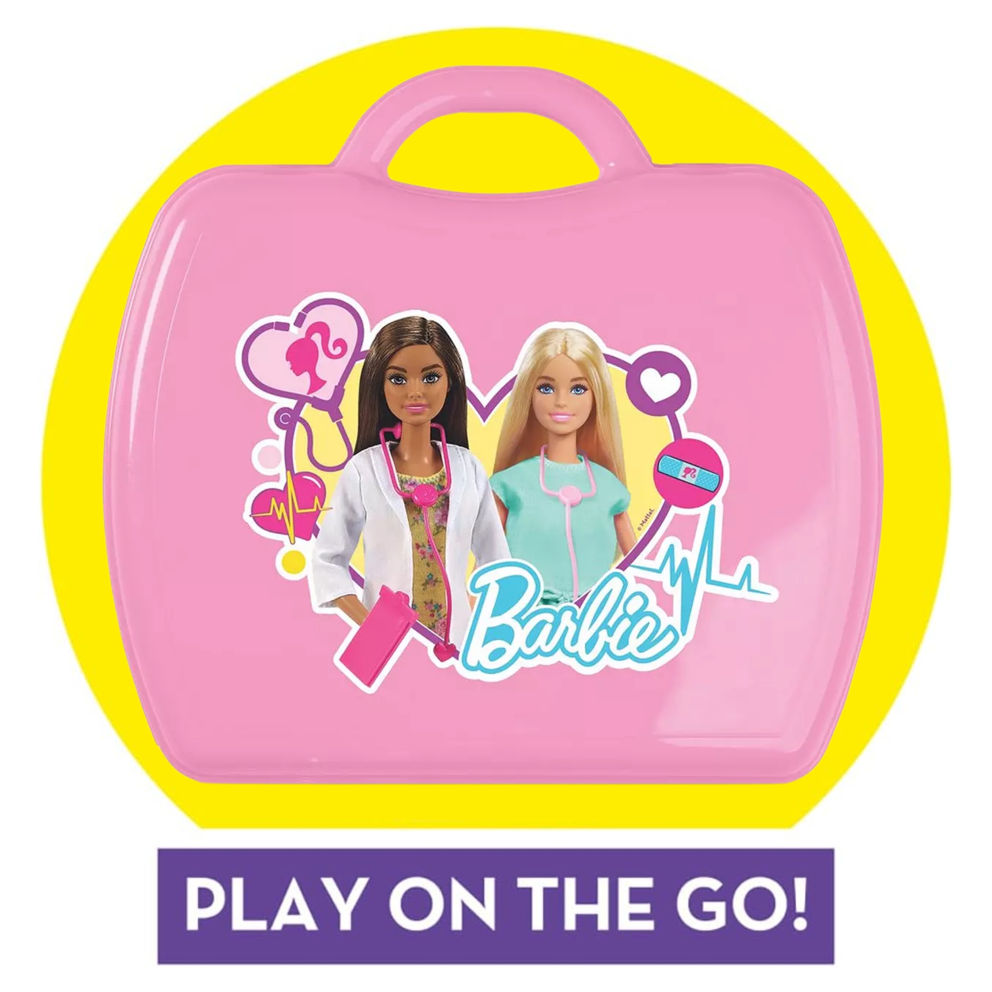 مجموعة لعب طبيبة باربي من سينكو كرييشنز، 20 قطعة مع حقيبة حمل، لعبة لعب الأدوار مناسبة للأطفال من سن 3 سنوات فما فوق