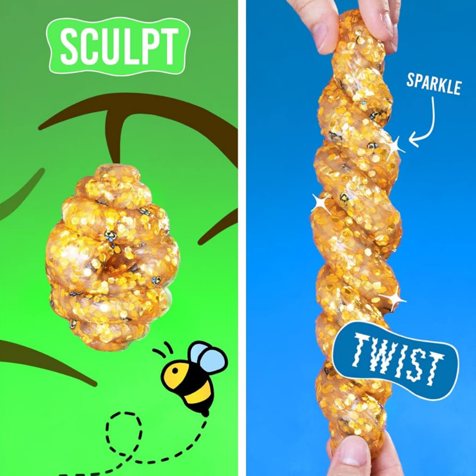 مخبأ آرون المجنون في الداخل! معجون التفكير بنكهة خلية العسل، علبة معدنية مقاس 4 بوصات مع 90 غرامًا من معجون اللعب الحسي غير السام الذي لا يجف أبدًا، لعبة فيدجيت إبداعية ناعمة الملمس للأولاد والبنات من عمر 3 سنوات فما فوق.