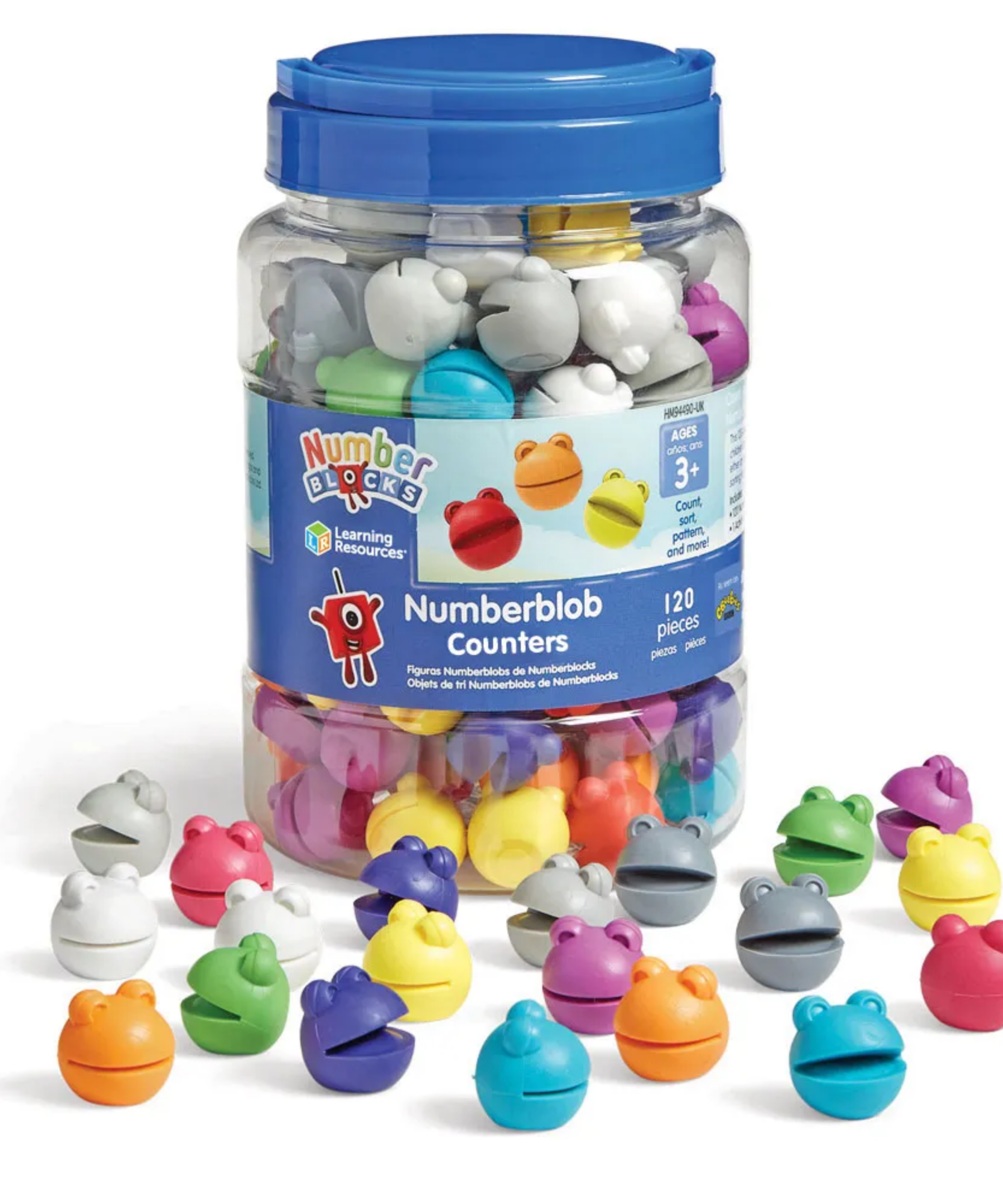 Learning Resources Numberblocks Numberblob Counters, 120 Counters in Unique Colours for Early Maths Learning, Ideal for Counting, Sorting, Addition, Subtraction, and More
