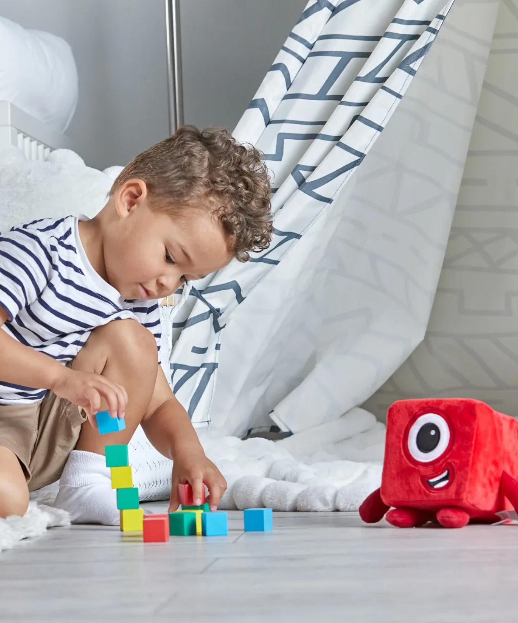 لعبة Numberblock One المحشوة من Learning Resources، رفيق تعليمي ناعم ومحبب، منتج مرخص رسميًا من Learning Resources