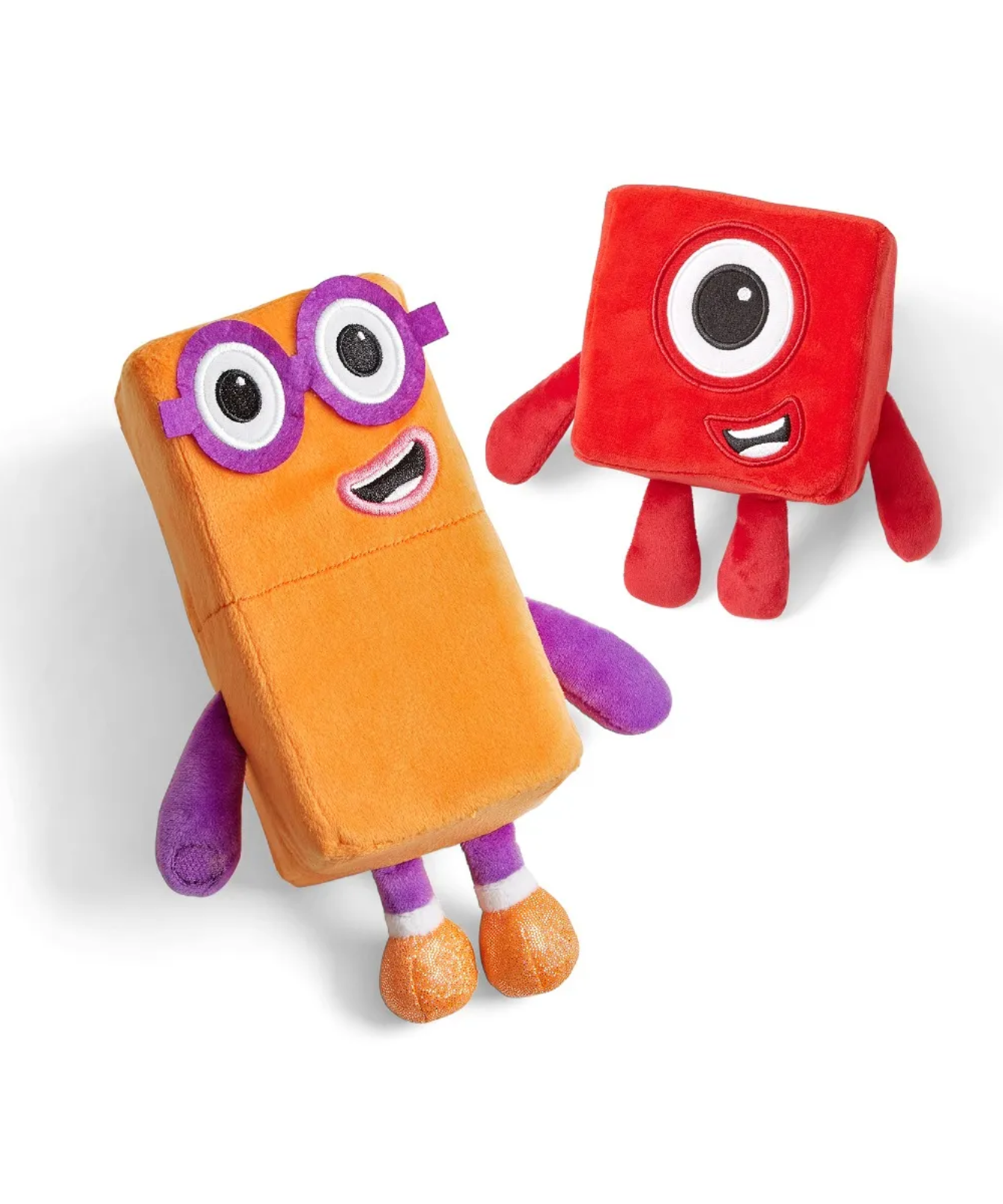 موارد التعلم Numberblocks One and Two Playful Pals، ألعاب قطيفة ناعمة للأطفال، منتج مرخص رسميًا من Learning Resources