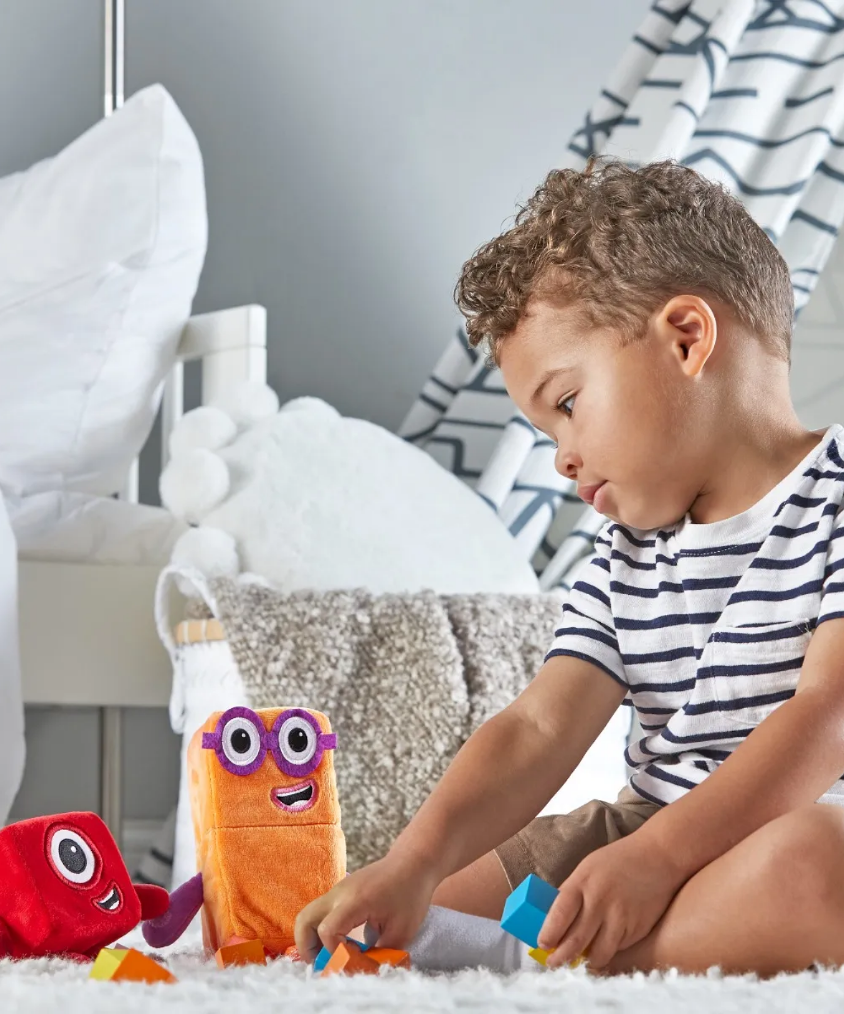 موارد التعلم Numberblocks One and Two Playful Pals، ألعاب قطيفة ناعمة للأطفال، منتج مرخص رسميًا من Learning Resources