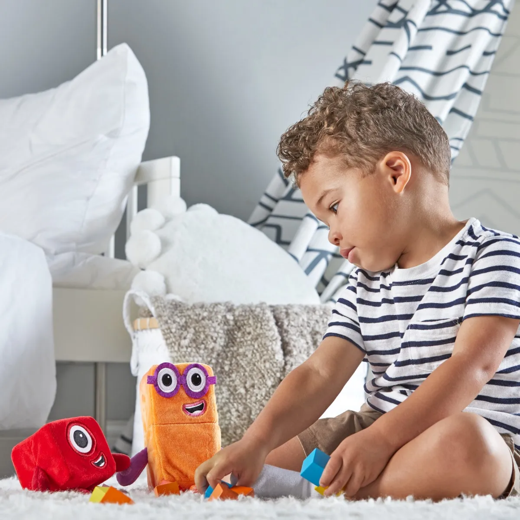 موارد التعلم Numberblocks One and Two Playful Pals، ألعاب قطيفة ناعمة للأطفال، منتج مرخص رسميًا من Learning Resources