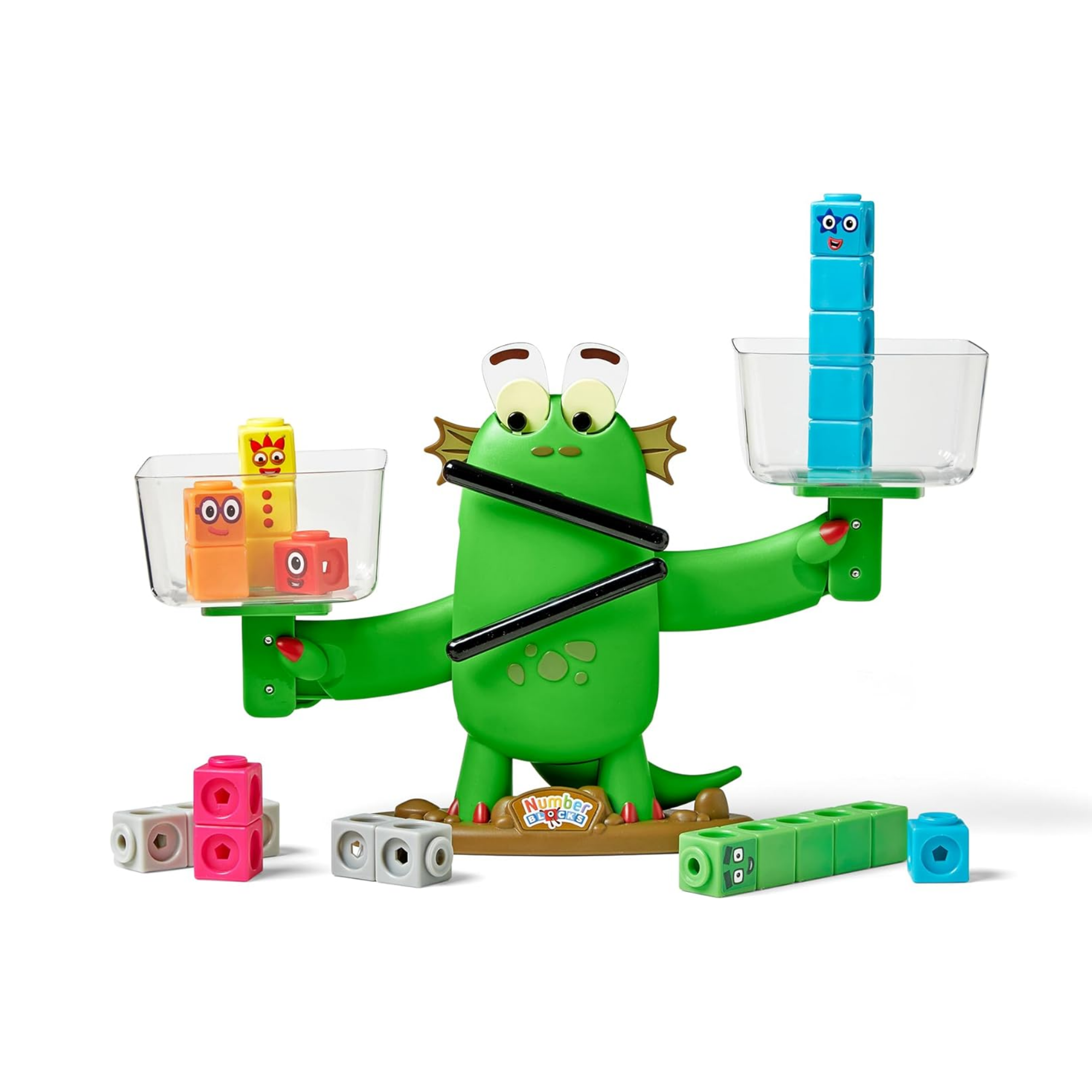 مجموعة أنشطة التوازن من مجموعة Numberblocks Blockzee من Learning Resources، لعبة رياضيات تفاعلية مع مقياس التوازن والمكعبات، تعلم أكبر من، وأصغر من، ويساوي، للأعمار من 3 سنوات فما فوق