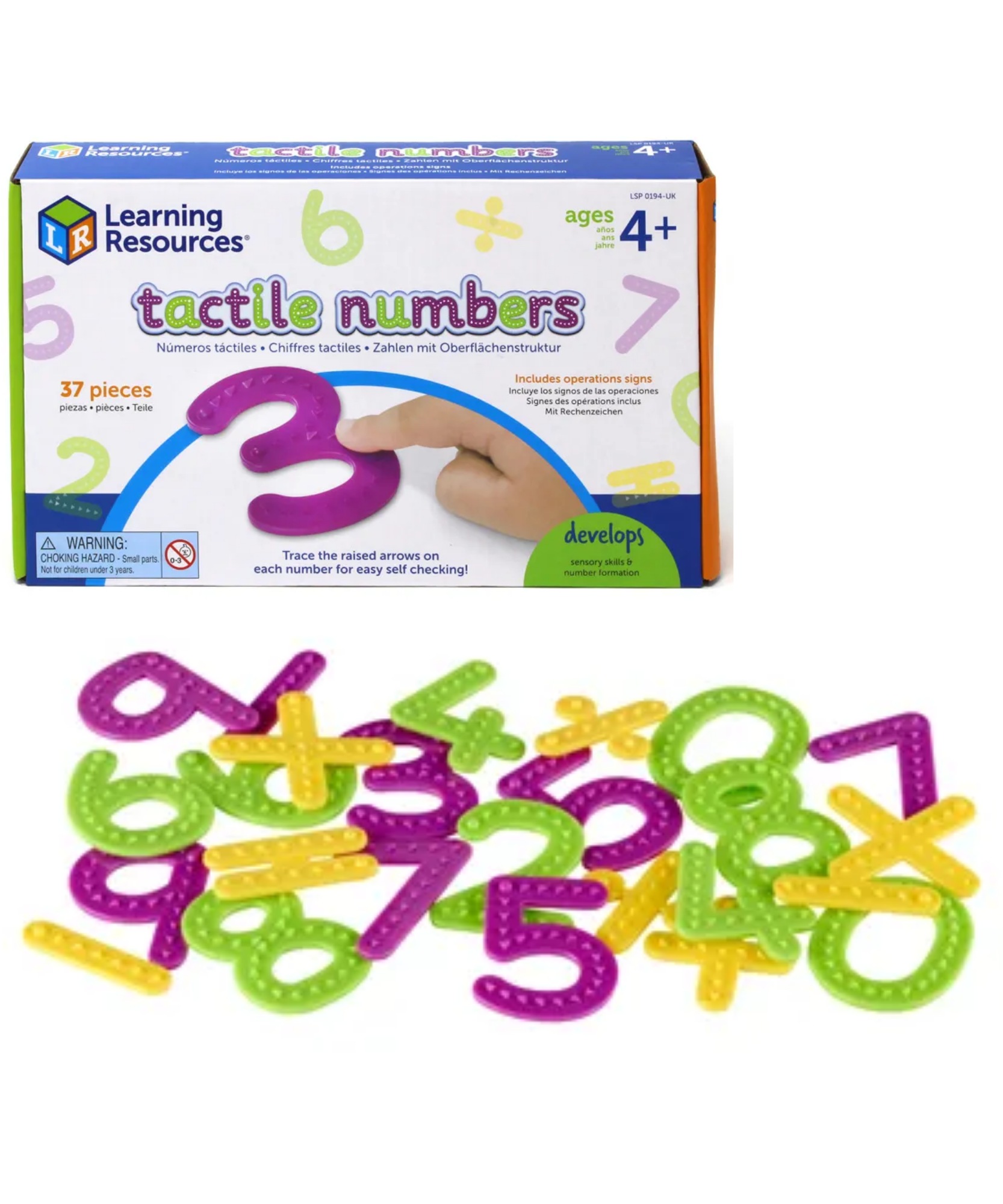 مجموعة أدوات التعلم الحسية للأرقام والعمليات اللمسية، أداة تعليمية حسية متينة للتعرف على الأرقام وتكوينها