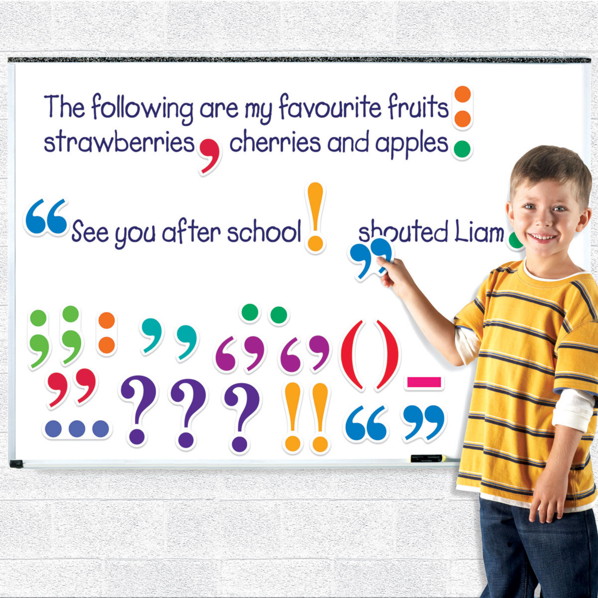 مجموعة علامات الترقيم المغناطيسية من Learning Resources، 40 علامة ترقيم مغناطيسية كبيرة للاستخدام على السبورة البيضاء، مثالية لممارسة SPAG في الفصول الدراسية، للأعمار من 5 إلى 9 سنوات