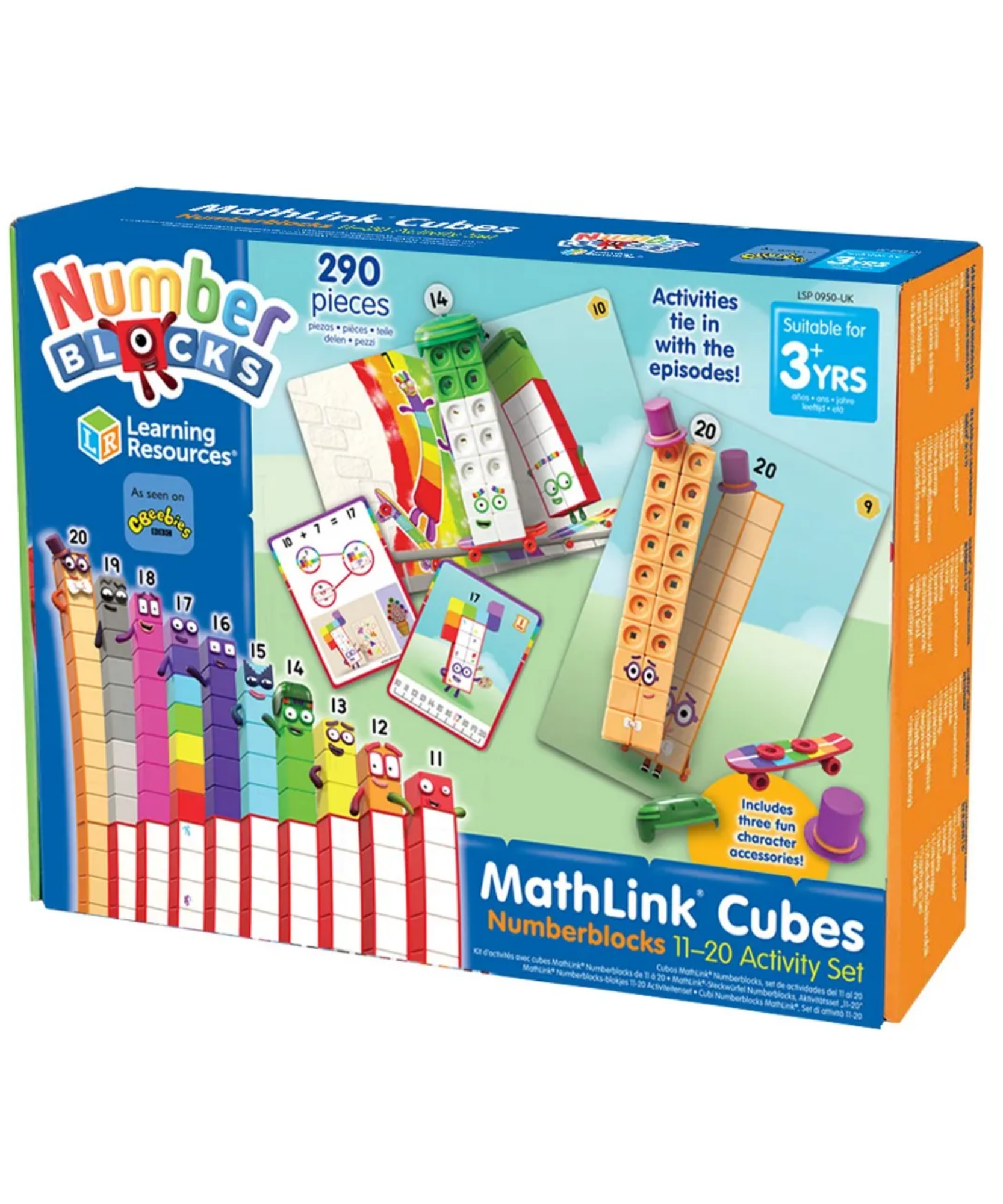 مجموعة أنشطة MathLink Cubes Numberblocks 11-20 من Learning Resources، لبناء مكعبات الأرقام، واستكشاف مهارات الرياضيات المبكرة، و30 نشاطًا ممتعًا، وتتضمن ملحقات وبطاقات شخصيات والمزيد