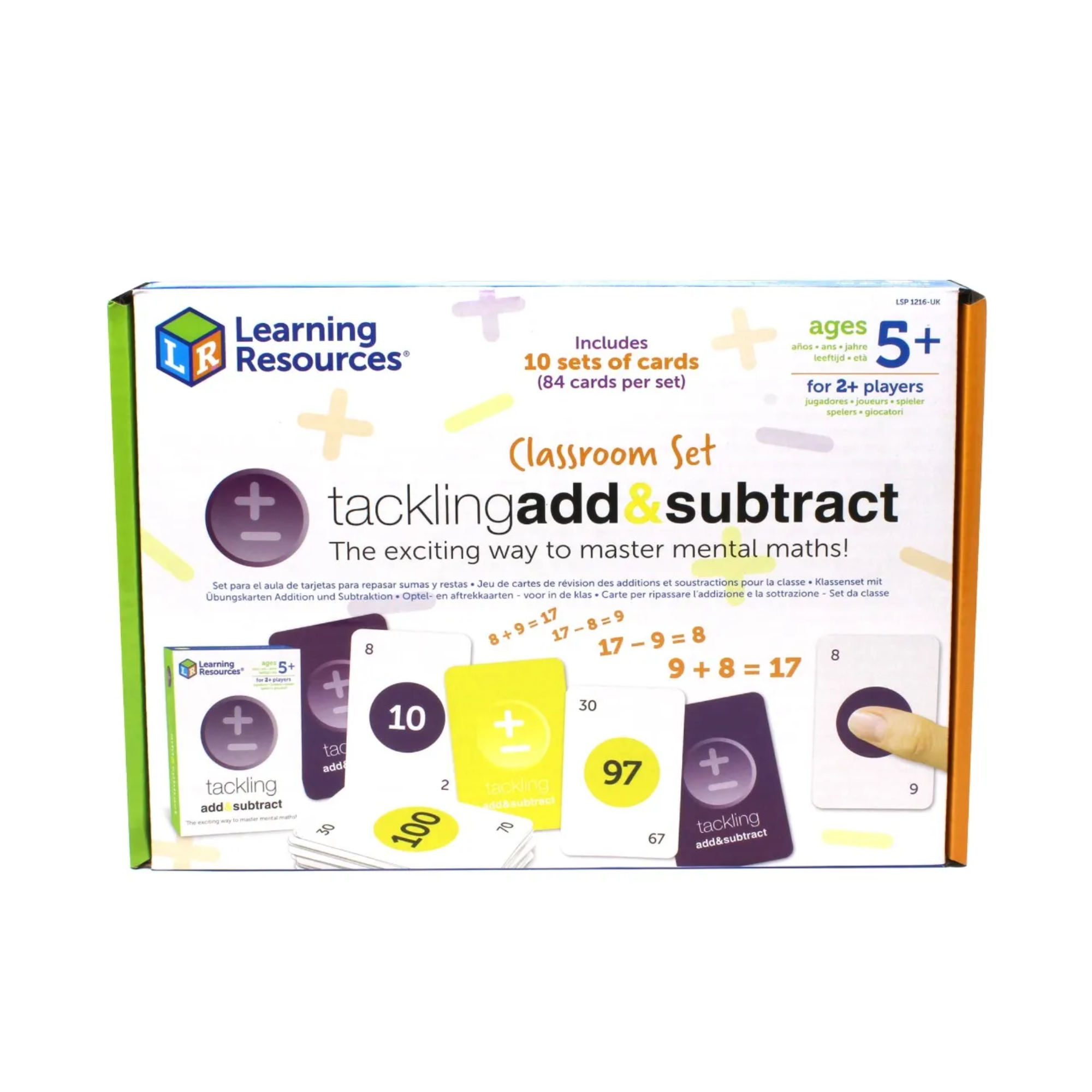 Learning Resources Tackling Add and Subtract Class Set, Maths Card Game for Building Mental Maths Fluency, Includes 10 Decks and Teacher Guide, Ages 5+
