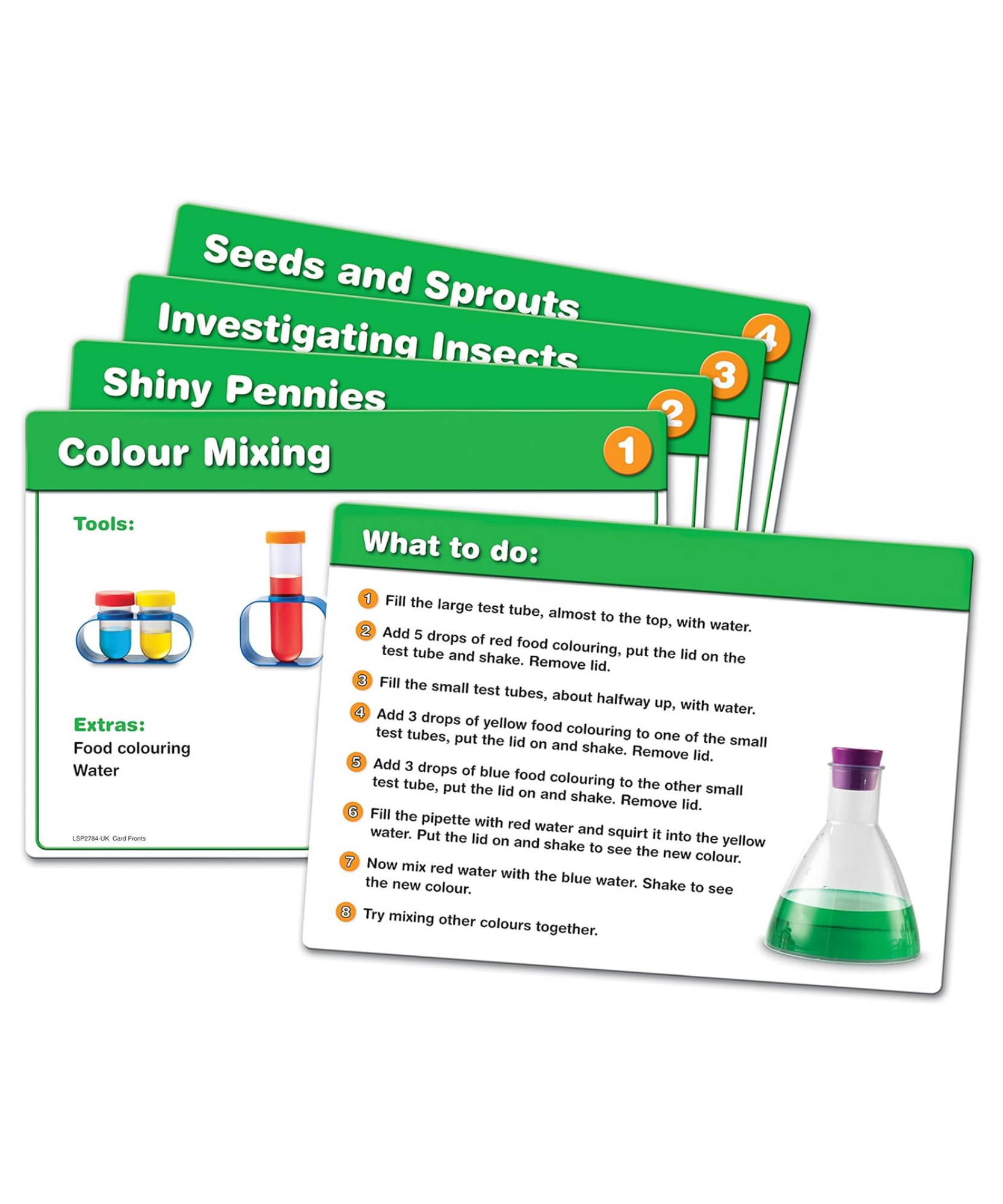 مجموعة مختبر العلوم الأساسية من Learning Resources®، أدوات علمية حقيقية للأطفال، تجارب عملية، تتضمن 10 بطاقات أنشطة، للأعمار من 3 سنوات فما فوق