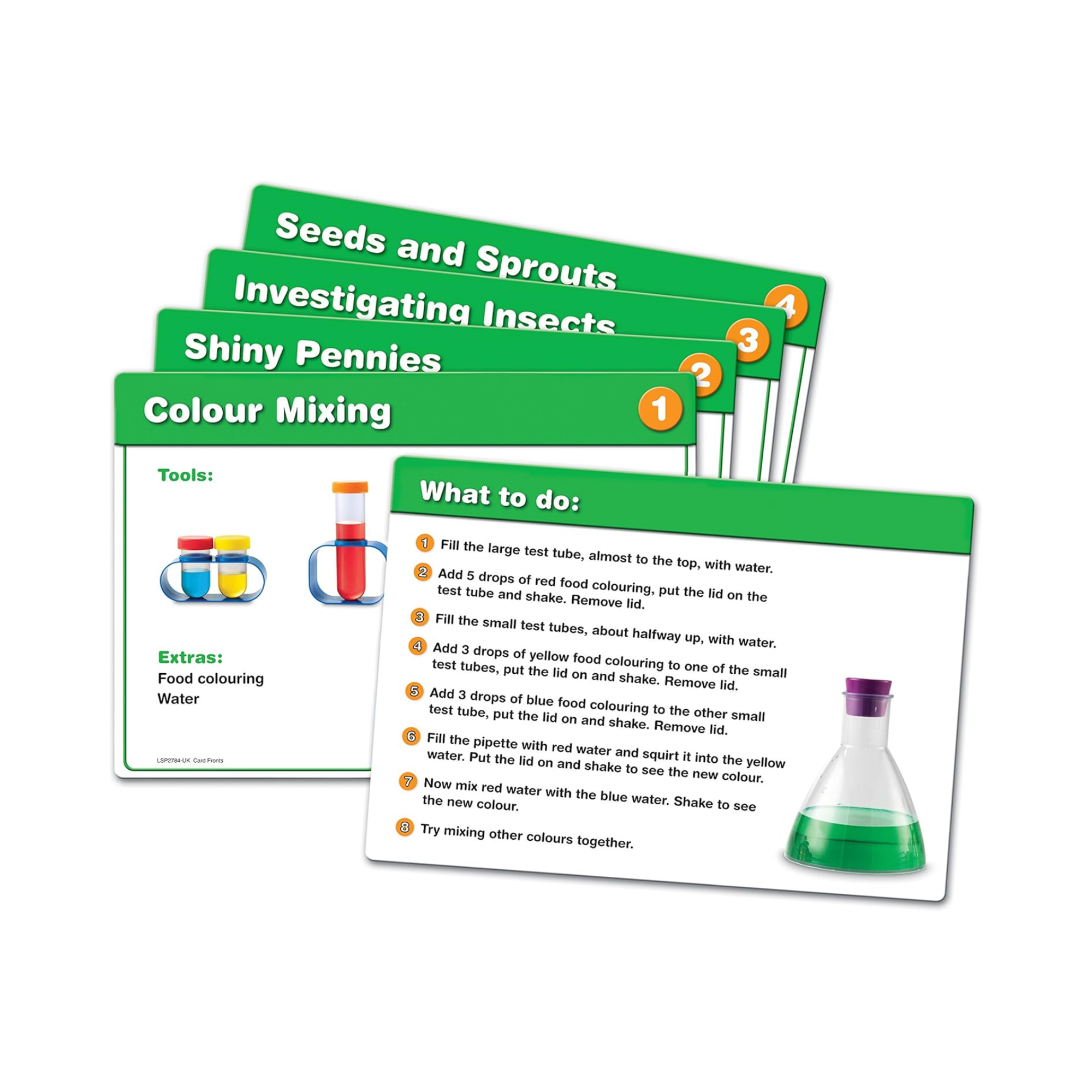 مجموعة مختبر العلوم الأساسية من Learning Resources®، أدوات علمية حقيقية للأطفال، تجارب عملية، تتضمن 10 بطاقات أنشطة، للأعمار من 3 سنوات فما فوق