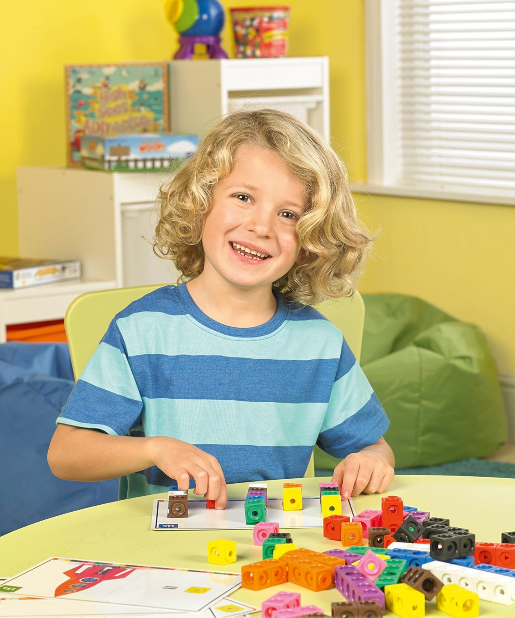 مجموعة أنشطة مكعبات MathLink من Learning Resources، 100 مكعب و30 نشاطًا، للأعمار من 4 سنوات فما فوق، تعليم عملي في الرياضيات والعلوم والتكنولوجيا والهندسة والرياضيات