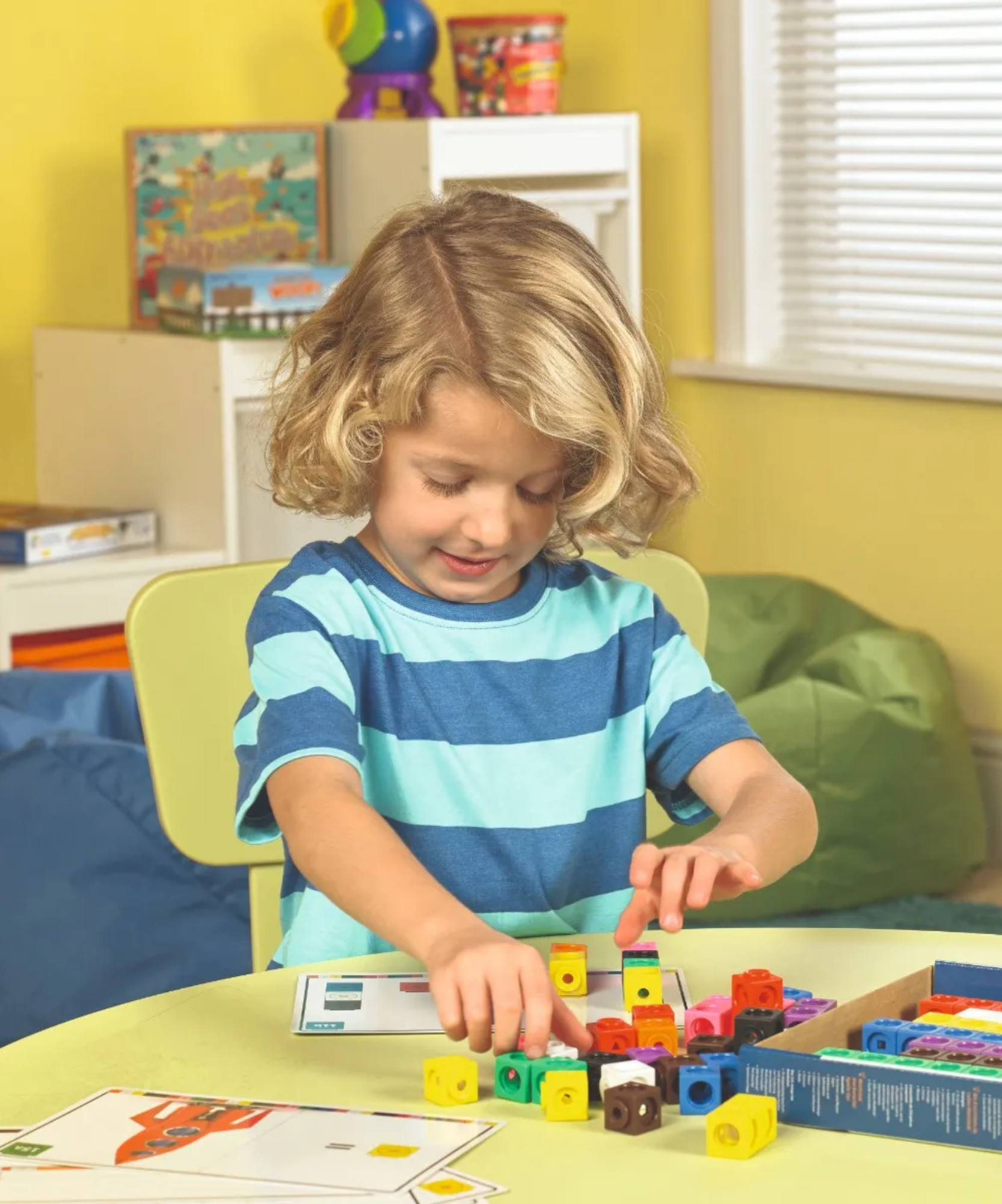 مجموعة أنشطة مكعبات MathLink من Learning Resources، 100 مكعب و30 نشاطًا، للأعمار من 4 سنوات فما فوق، تعليم عملي في الرياضيات والعلوم والتكنولوجيا والهندسة والرياضيات