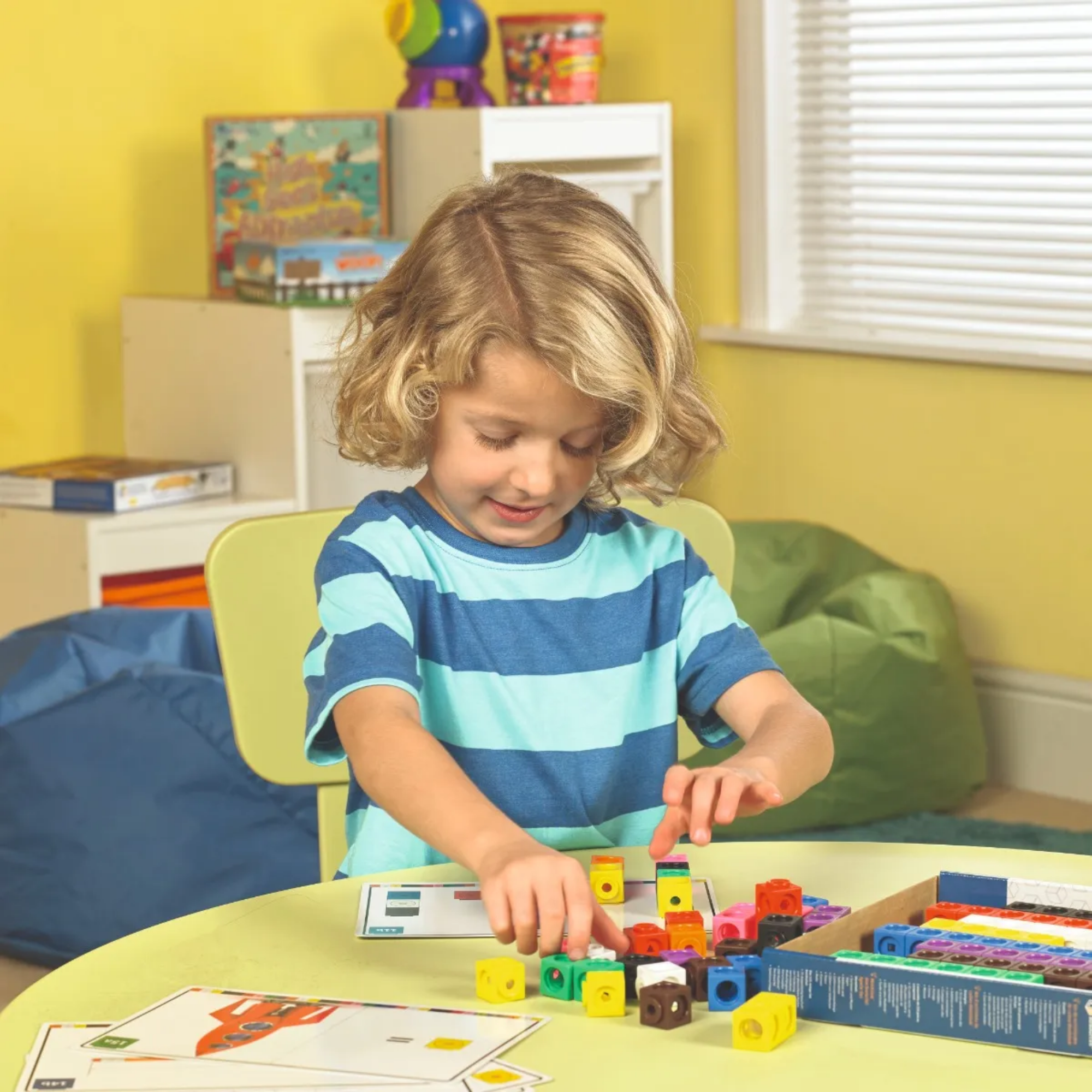 مجموعة أنشطة مكعبات MathLink من Learning Resources، 100 مكعب و30 نشاطًا، للأعمار من 4 سنوات فما فوق، تعليم عملي في الرياضيات والعلوم والتكنولوجيا والهندسة والرياضيات