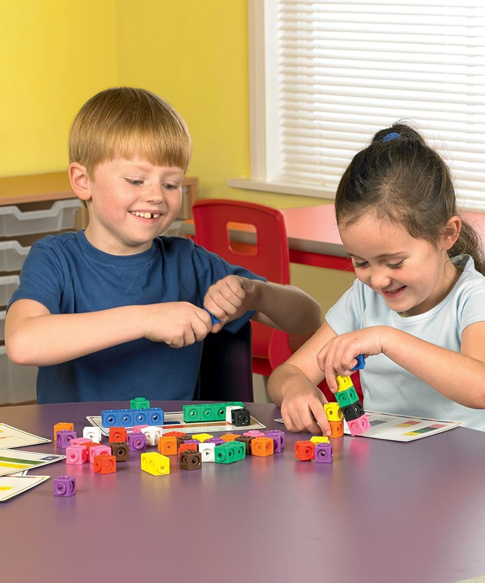 مجموعة أنشطة مكعبات MathLink من Learning Resources، 100 مكعب و30 نشاطًا، للأعمار من 4 سنوات فما فوق، تعليم عملي في الرياضيات والعلوم والتكنولوجيا والهندسة والرياضيات