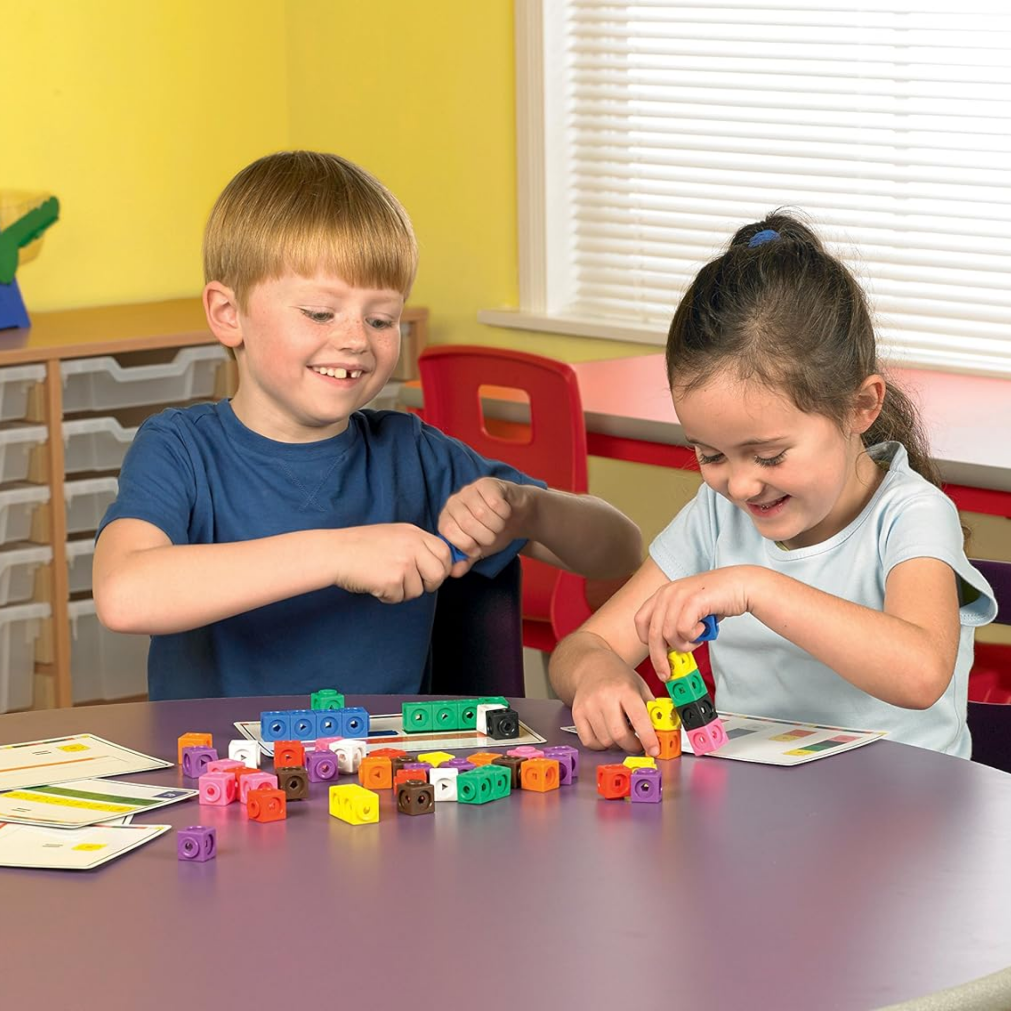 مجموعة أنشطة مكعبات MathLink من Learning Resources، 100 مكعب و30 نشاطًا، للأعمار من 4 سنوات فما فوق، تعليم عملي في الرياضيات والعلوم والتكنولوجيا والهندسة والرياضيات